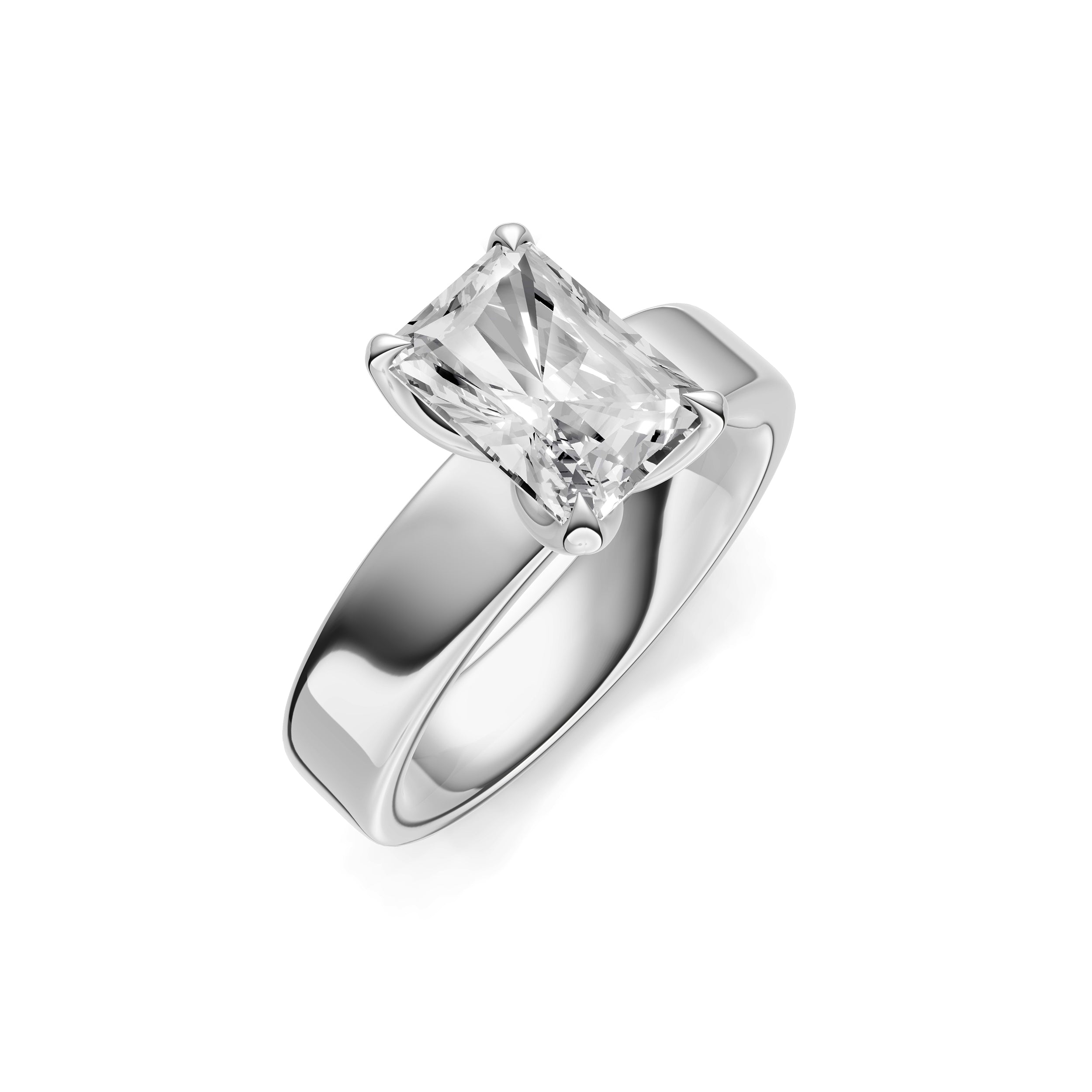 Petal Wide Engagement Ring (Radiant) Birmingham Jewelry Engagement Ring Birmingham Jewelry 
