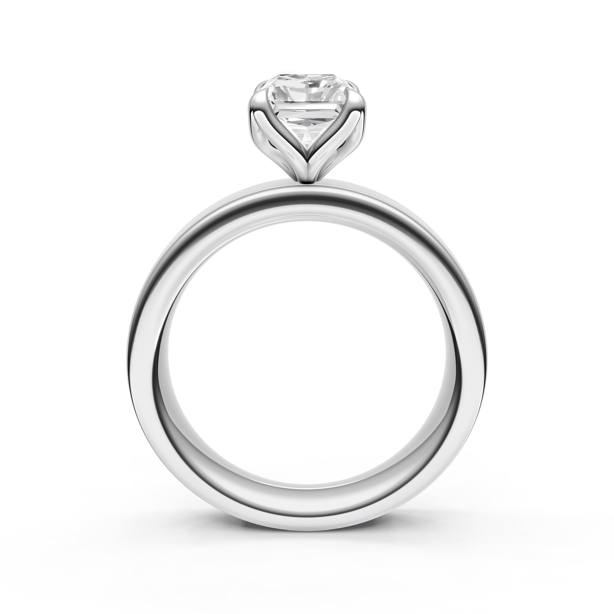Petal Wide Engagement Ring (Radiant) Birmingham Jewelry Engagement Ring Birmingham Jewelry 