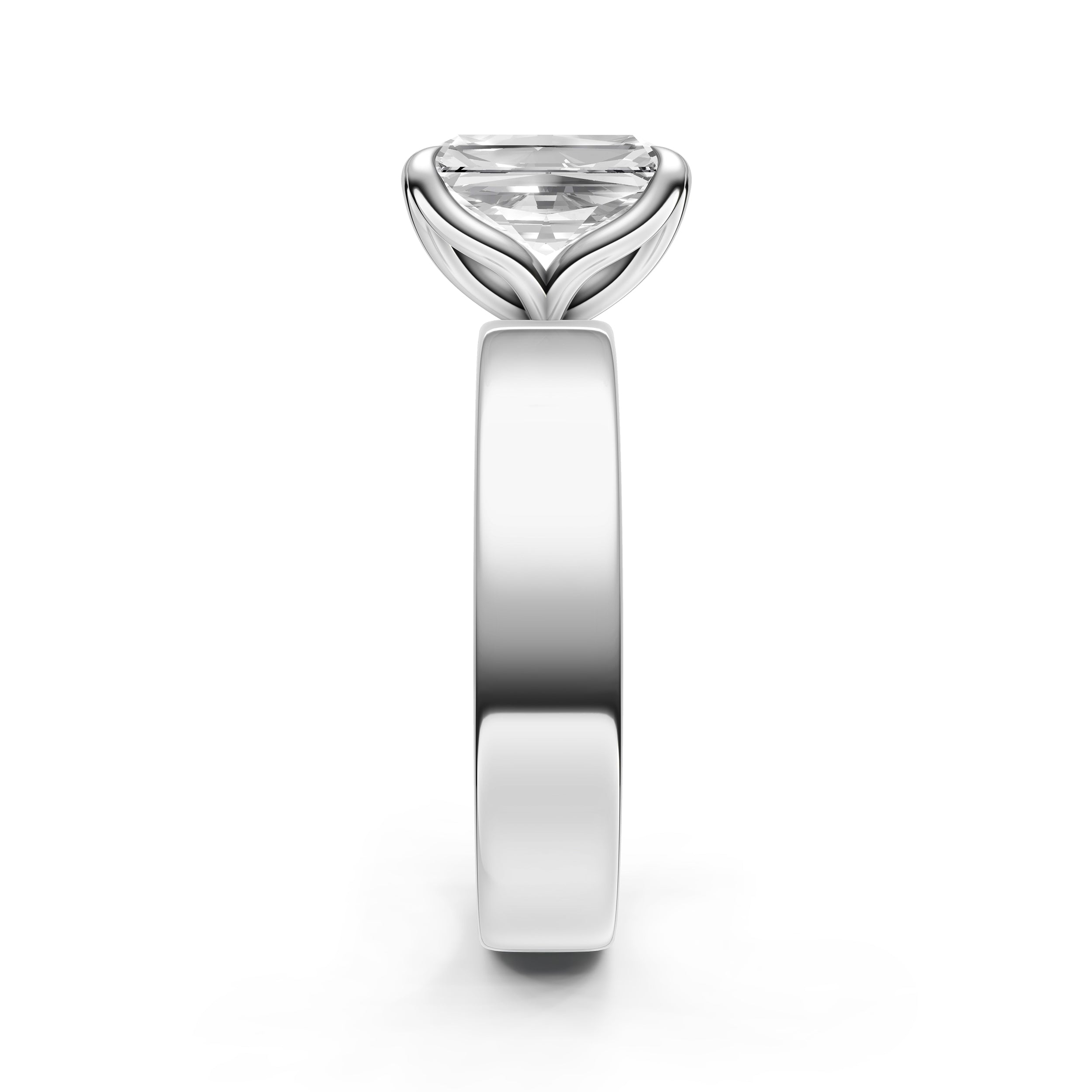 Petal Wide Engagement Ring (Radiant) Birmingham Jewelry Engagement Ring Birmingham Jewelry 