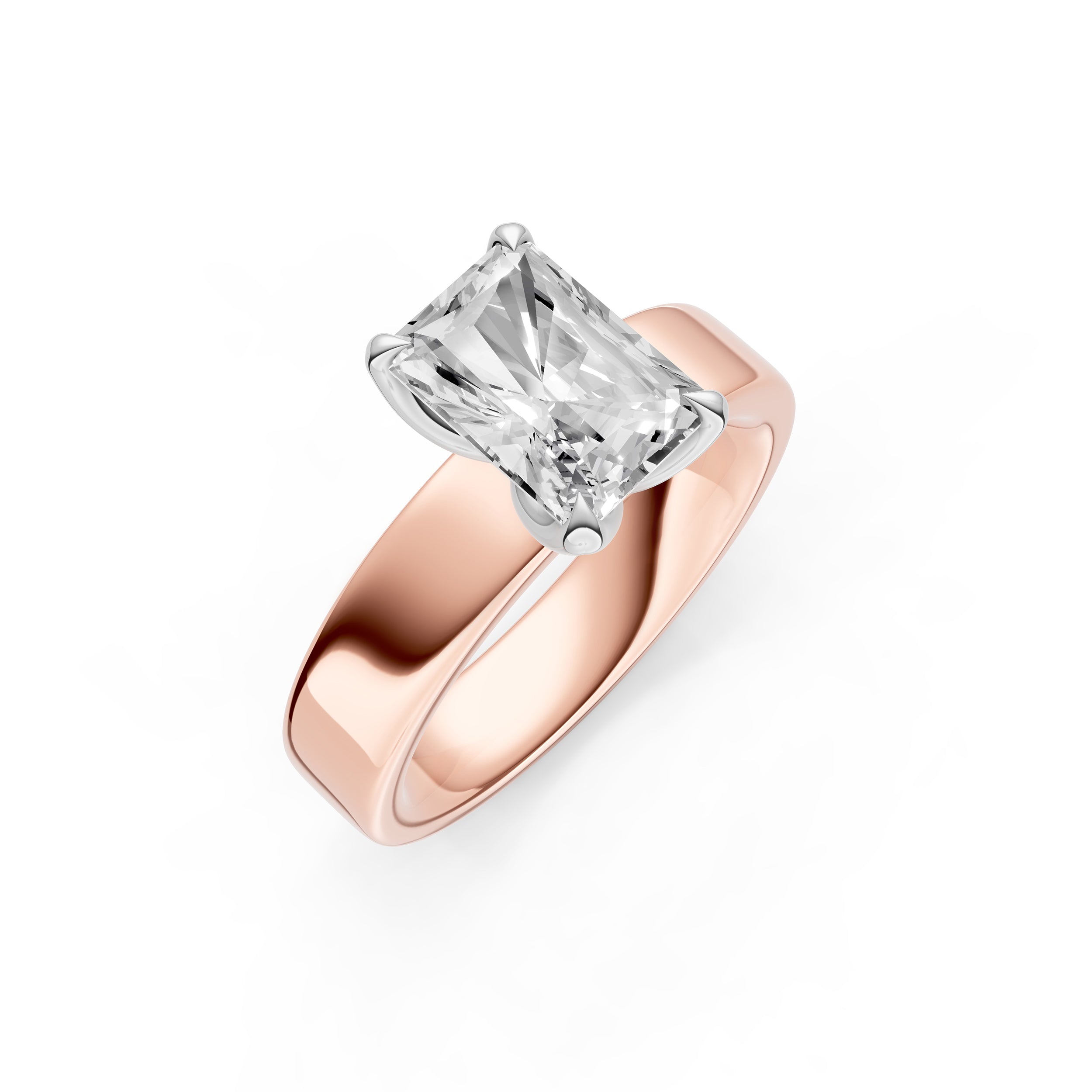 Petal Wide Engagement Ring (Radiant) Birmingham Jewelry Engagement Ring Birmingham Jewelry 