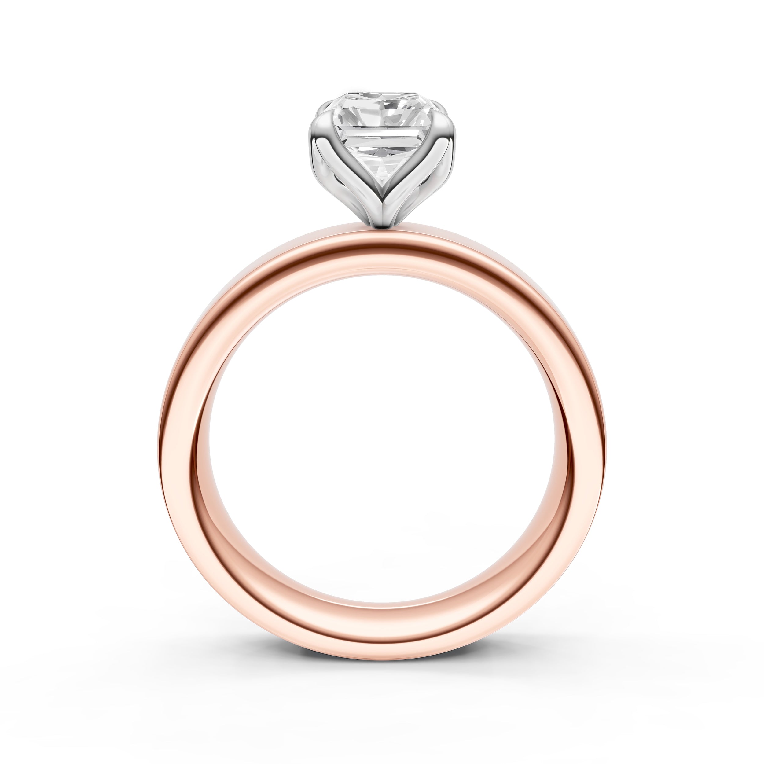 Petal Wide Engagement Ring (Radiant) Birmingham Jewelry Engagement Ring Birmingham Jewelry 