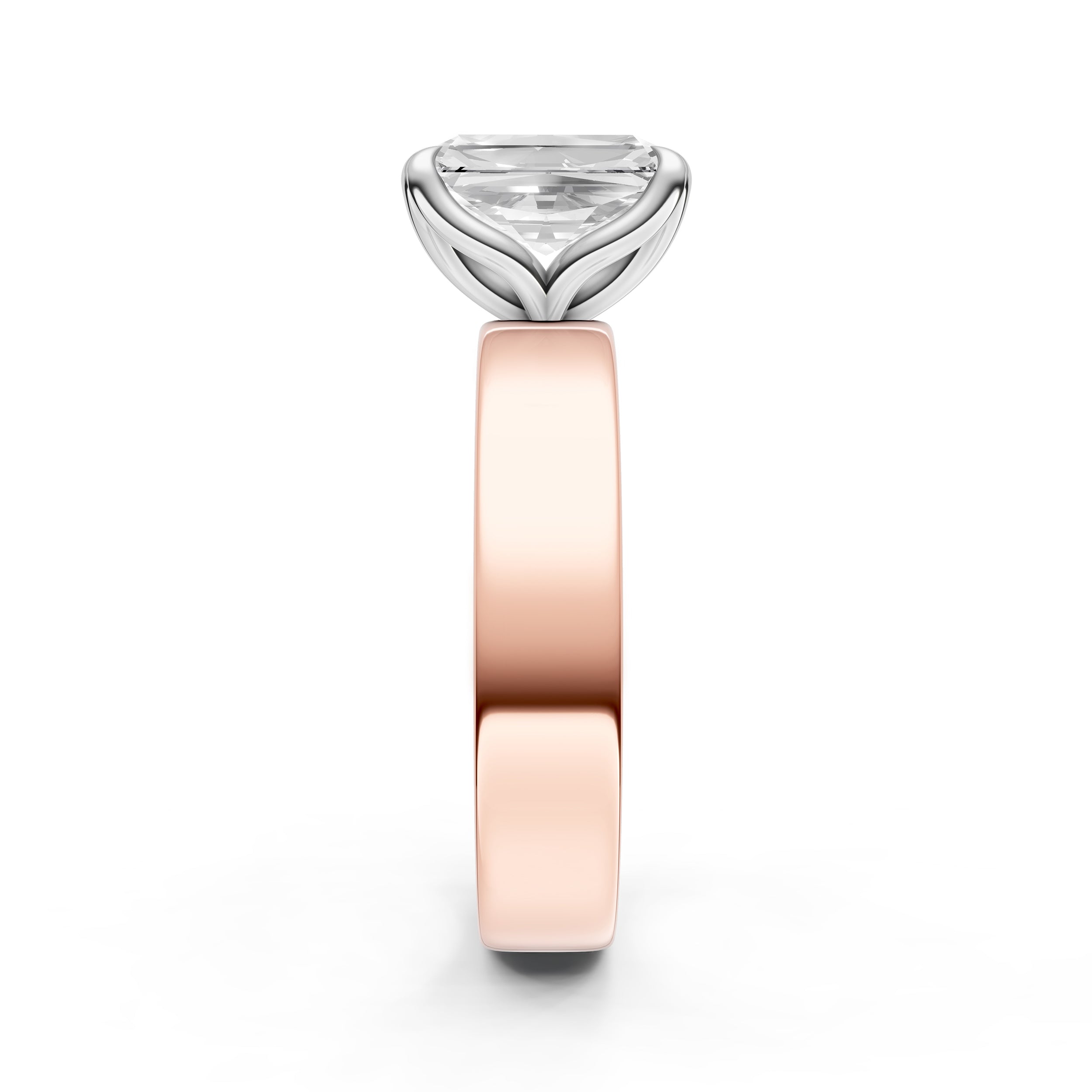 Petal Wide Engagement Ring (Radiant) Birmingham Jewelry Engagement Ring Birmingham Jewelry 