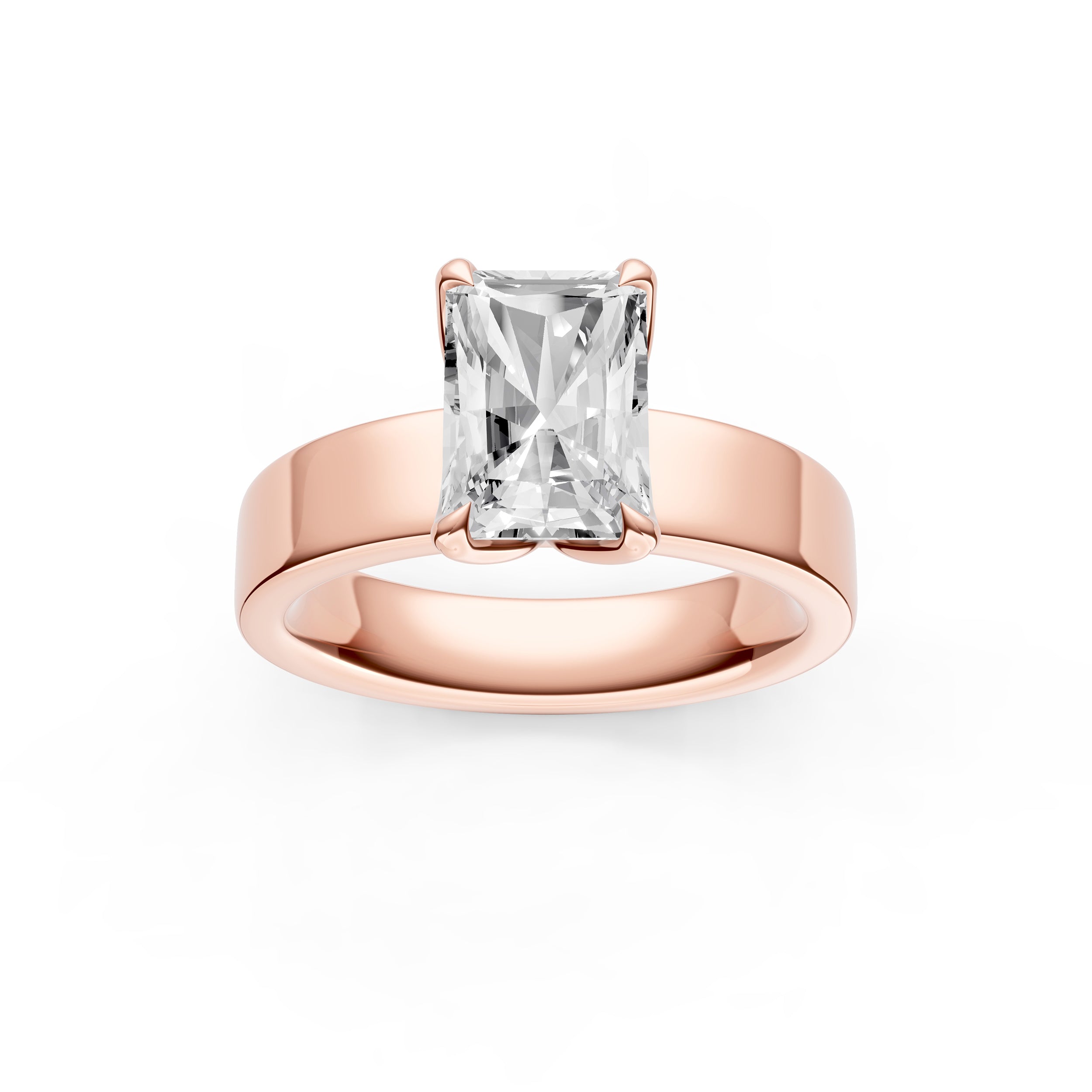 Petal Wide Engagement Ring (Radiant) Birmingham Jewelry Engagement Ring Birmingham Jewelry 