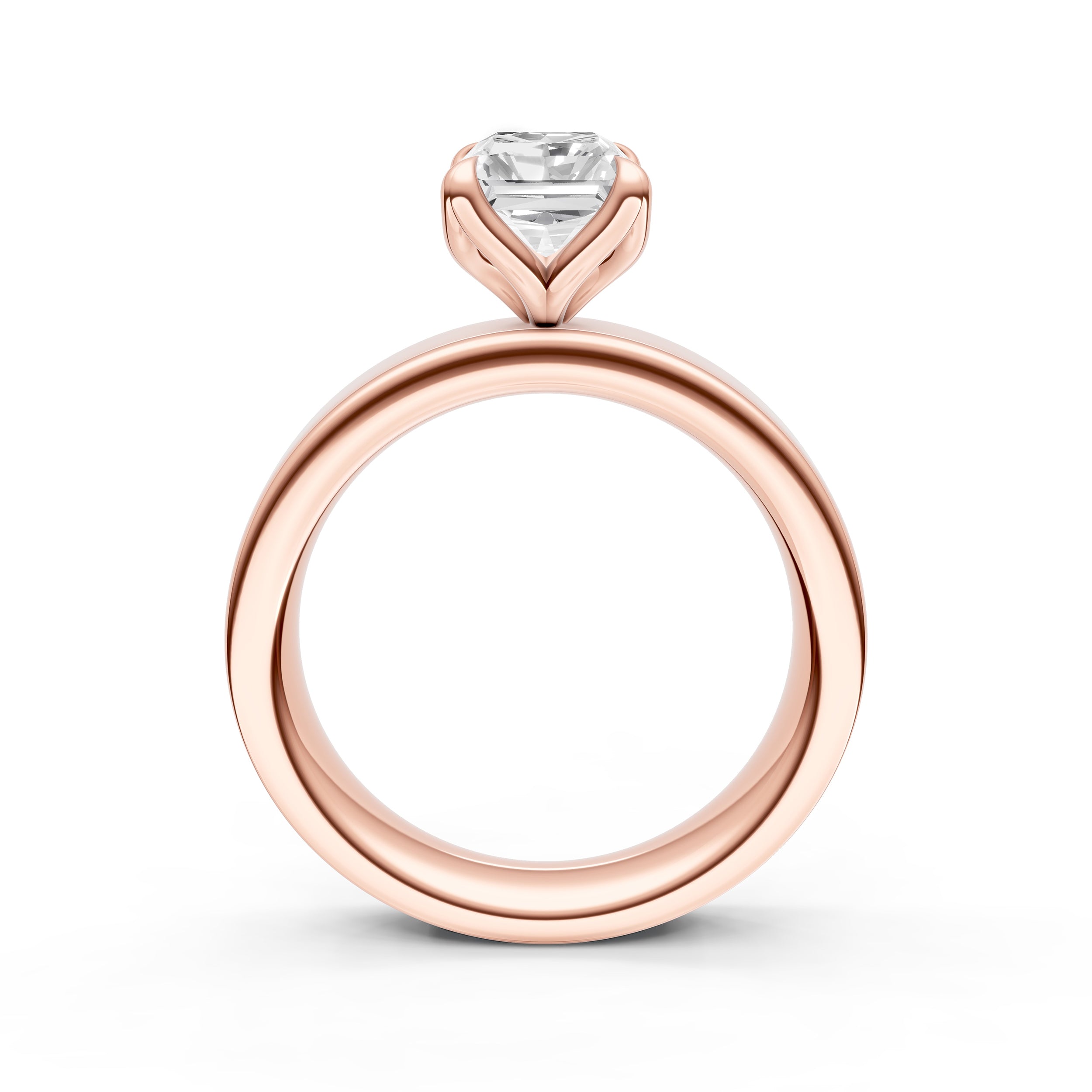 Petal Wide Engagement Ring (Radiant) Birmingham Jewelry Engagement Ring Birmingham Jewelry 