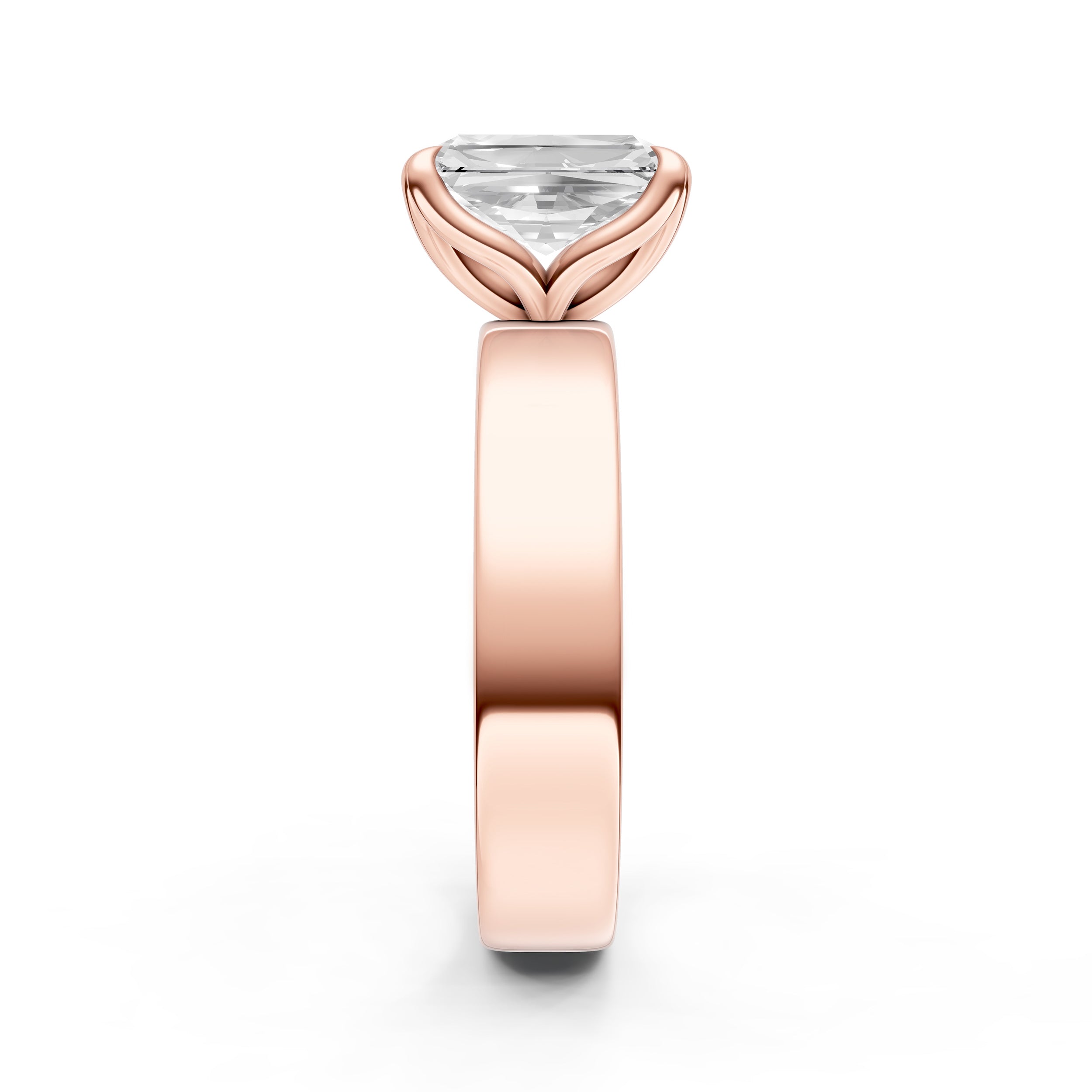 Petal Wide Engagement Ring (Radiant) Birmingham Jewelry Engagement Ring Birmingham Jewelry 