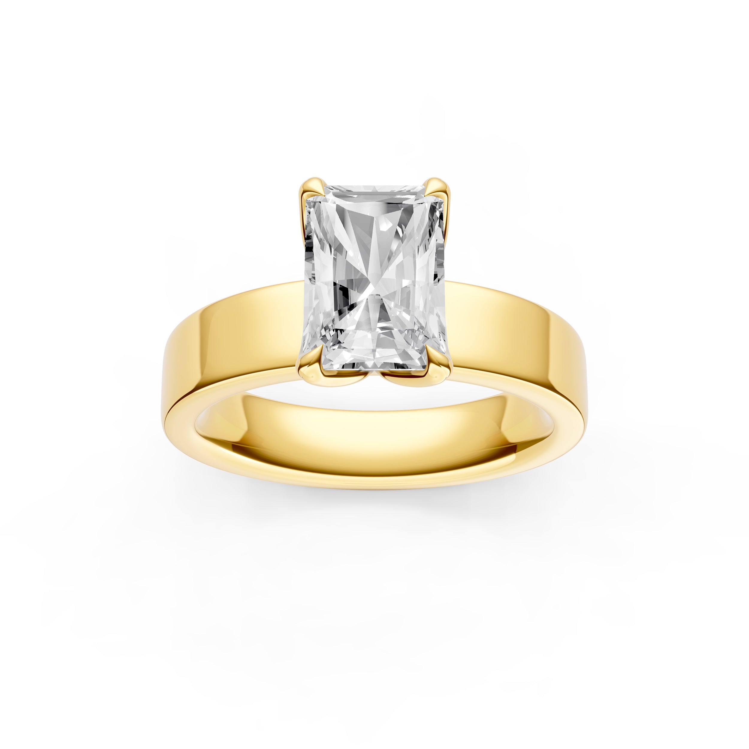 Petal Wide Engagement Ring (Radiant) Birmingham Jewelry Engagement Ring Birmingham Jewelry 