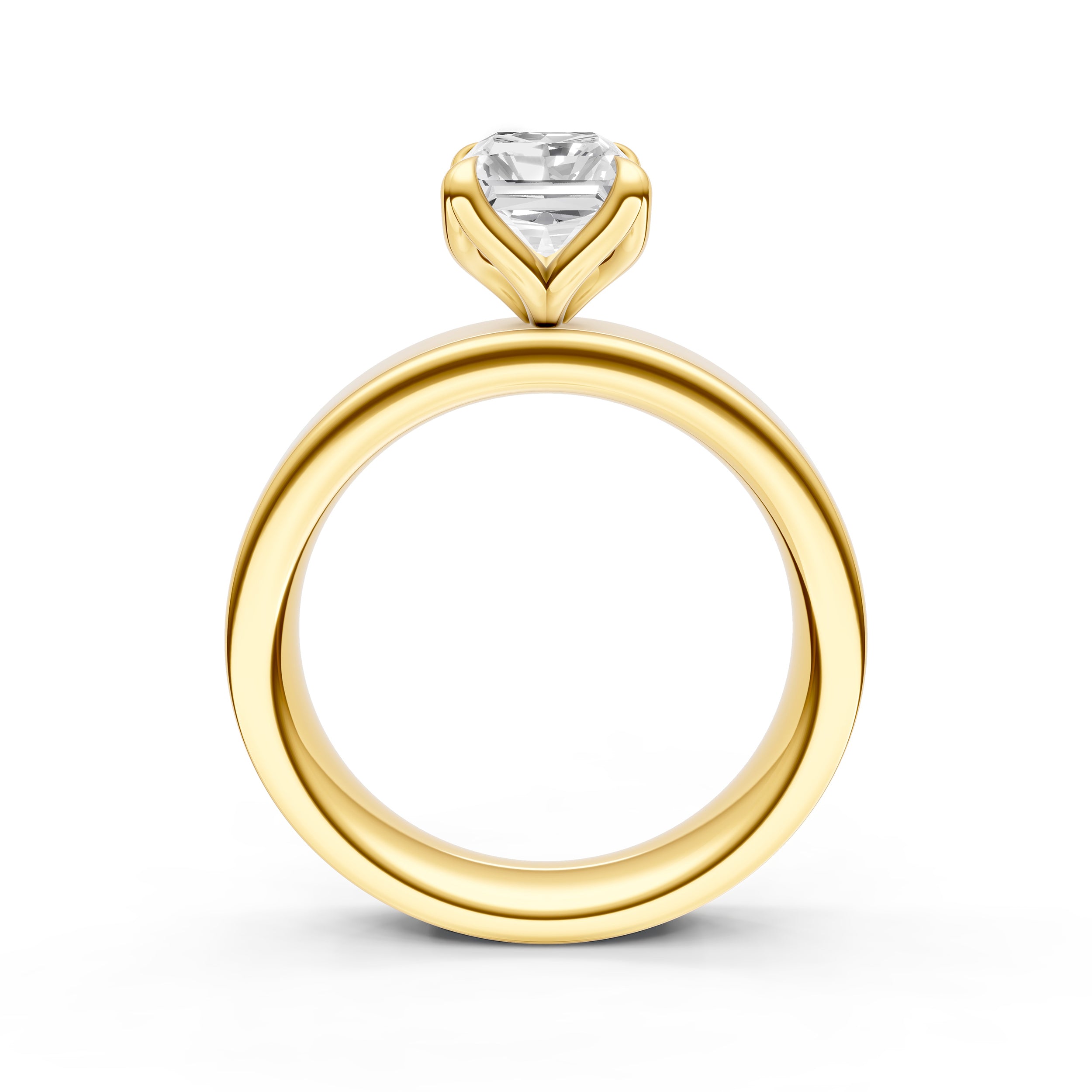 Petal Wide Engagement Ring (Radiant) Birmingham Jewelry Engagement Ring Birmingham Jewelry 