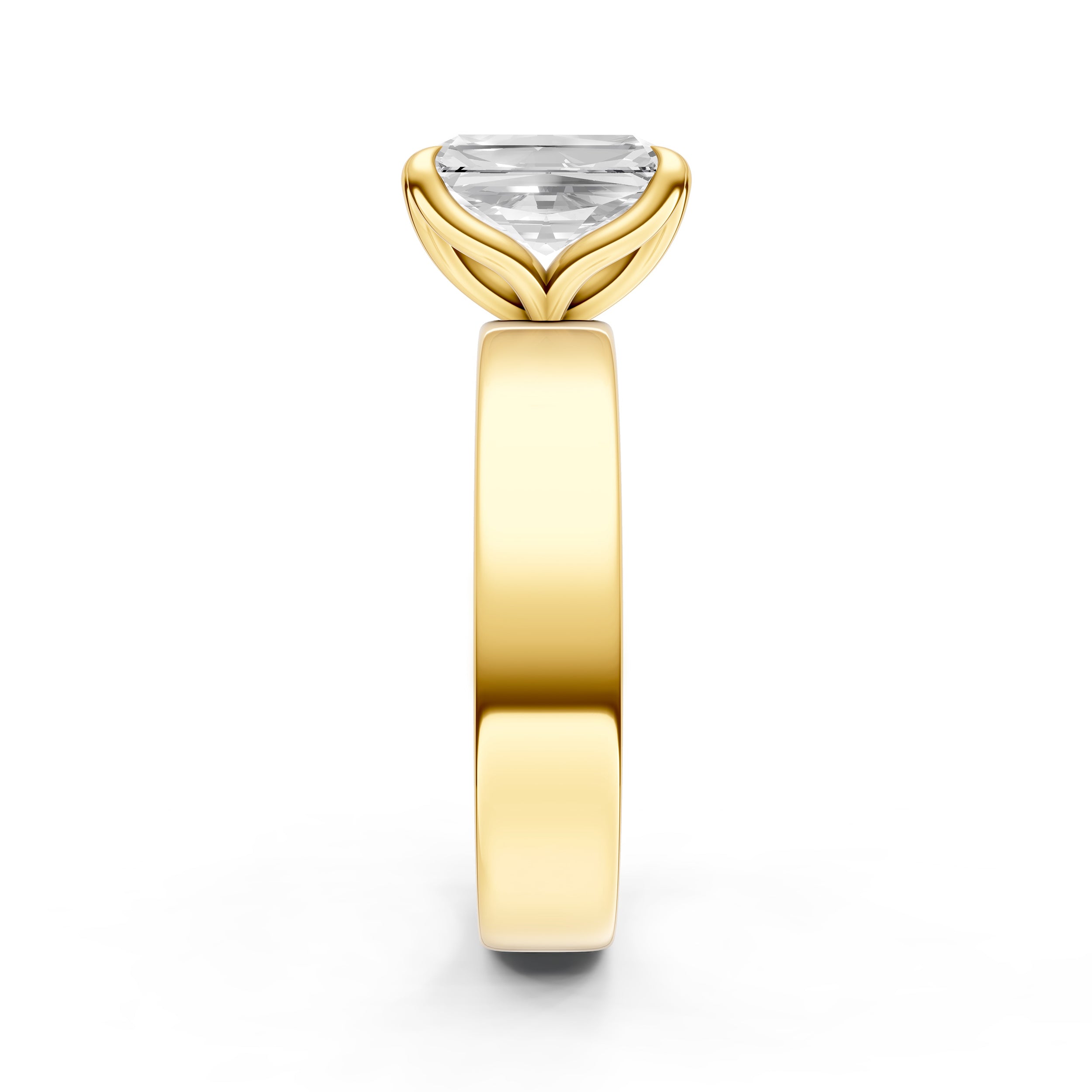 Petal Wide Engagement Ring (Radiant) Birmingham Jewelry Engagement Ring Birmingham Jewelry 