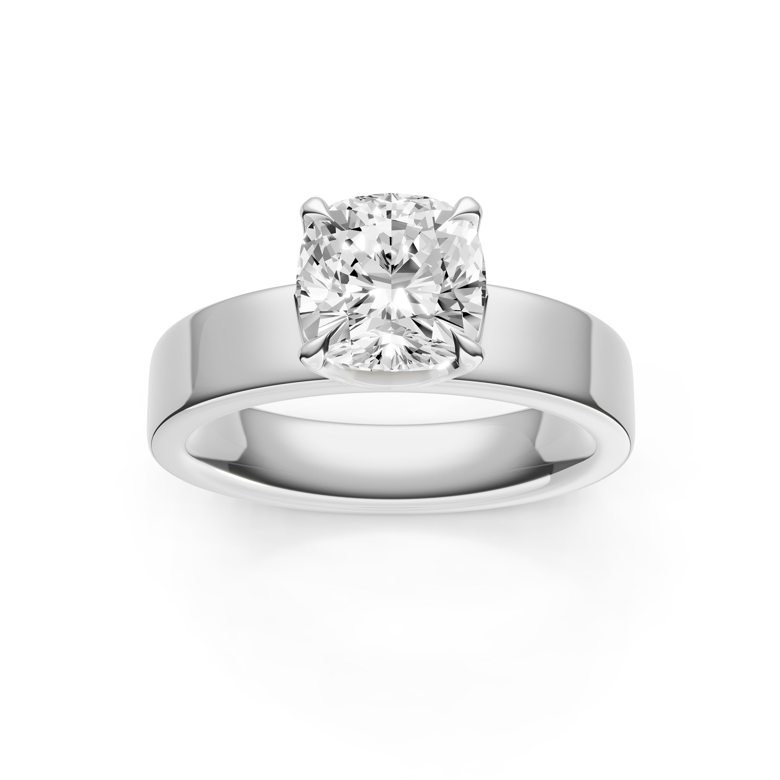 Crown Wide Engagement Ring (Cushion) Birmingham Jewelry Engagement Ring Birmingham Jewelry 