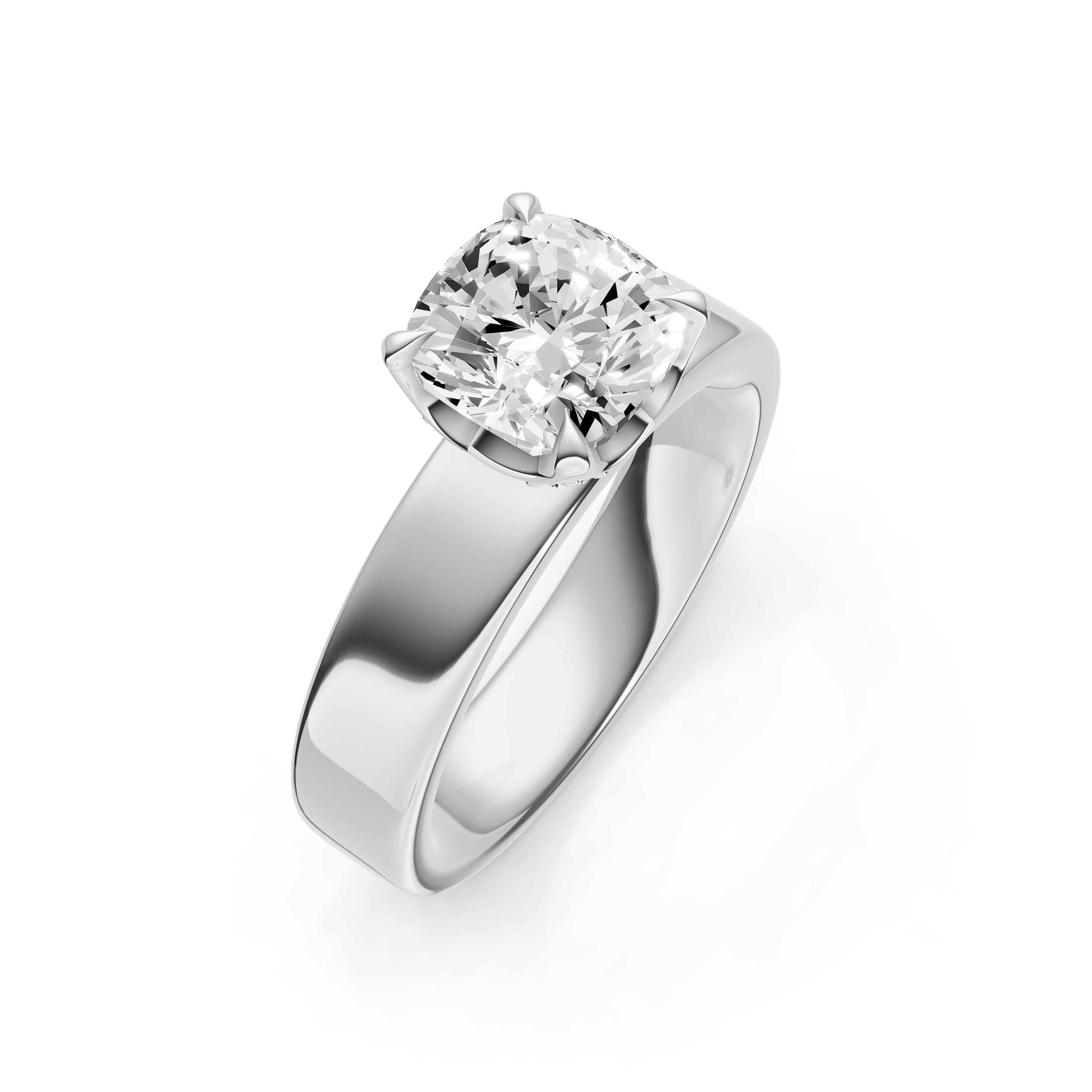 Crown Wide Engagement Ring (Cushion) Birmingham Jewelry Engagement Ring Birmingham Jewelry 