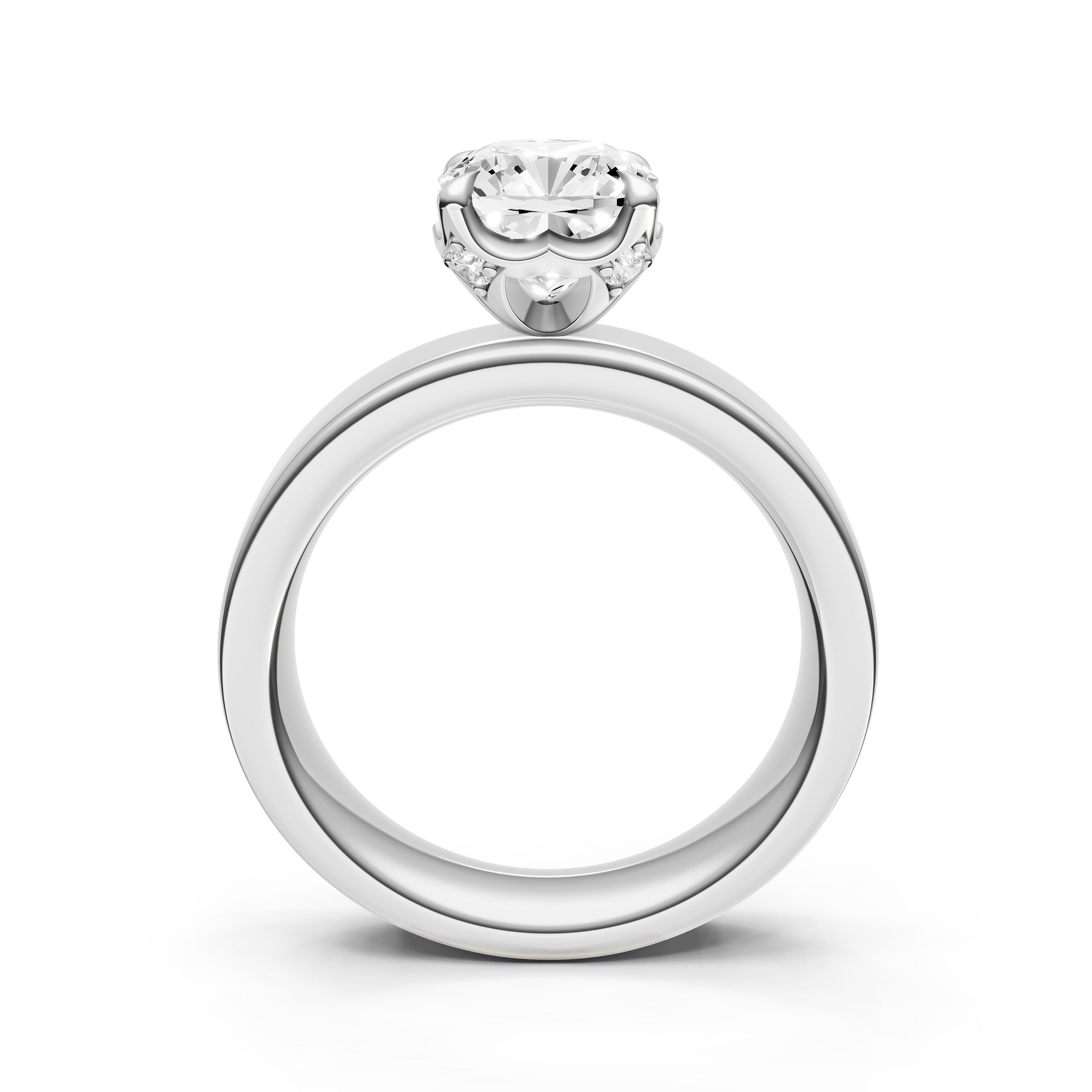 Crown Wide Engagement Ring (Cushion) Birmingham Jewelry Engagement Ring Birmingham Jewelry 