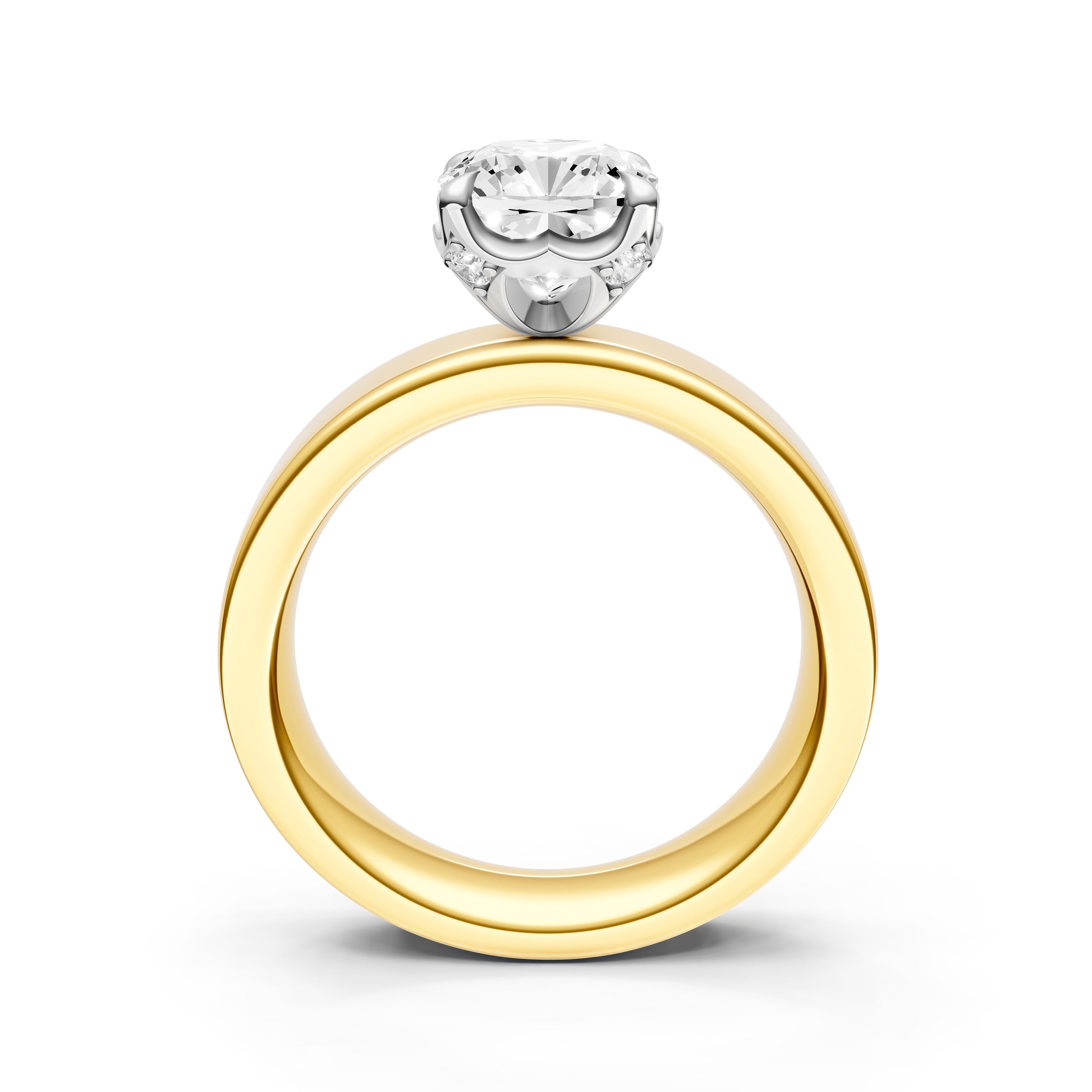 Crown Wide Engagement Ring (Cushion) Birmingham Jewelry Engagement Ring Birmingham Jewelry 
