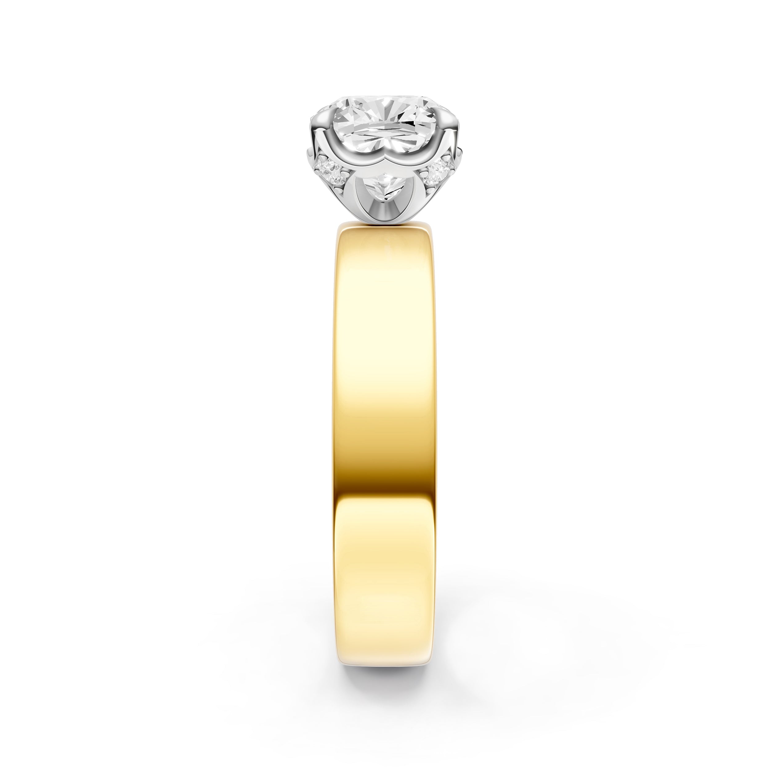 Crown Wide Engagement Ring (Cushion) Birmingham Jewelry Engagement Ring Birmingham Jewelry 