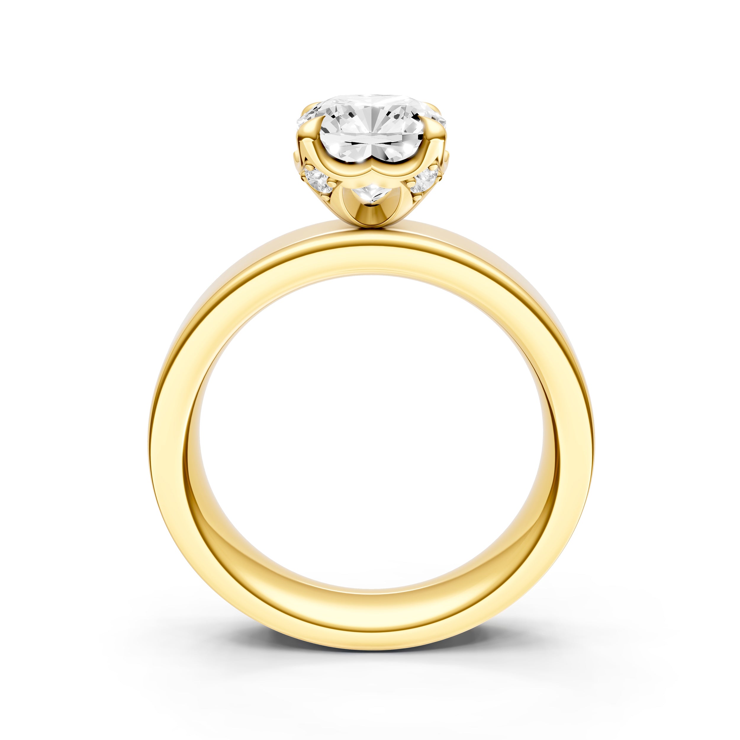 Crown Wide Engagement Ring (Cushion) Birmingham Jewelry Engagement Ring Birmingham Jewelry 