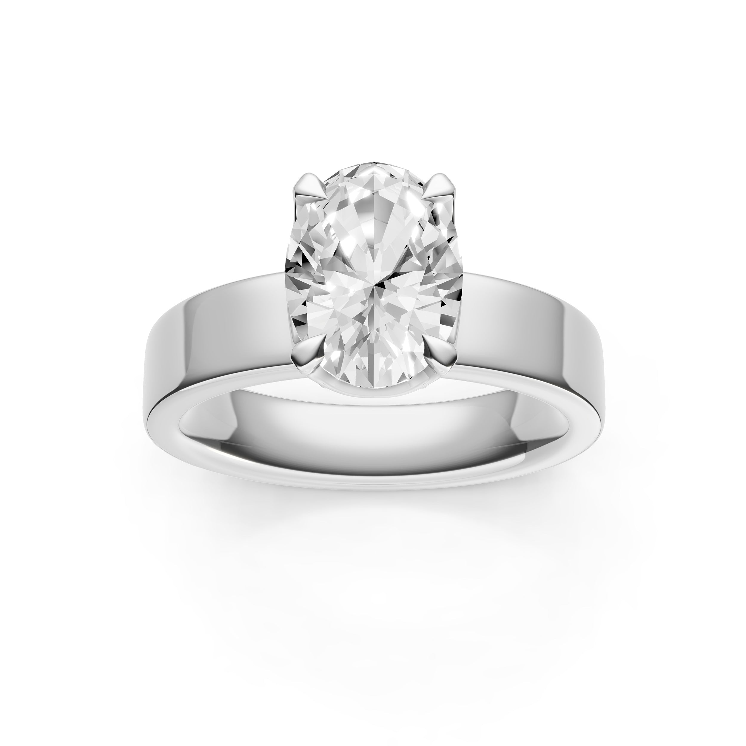 Crown Wide Engagement Ring (Oval) Birmingham Jewelry Engagement Ring Birmingham Jewelry 
