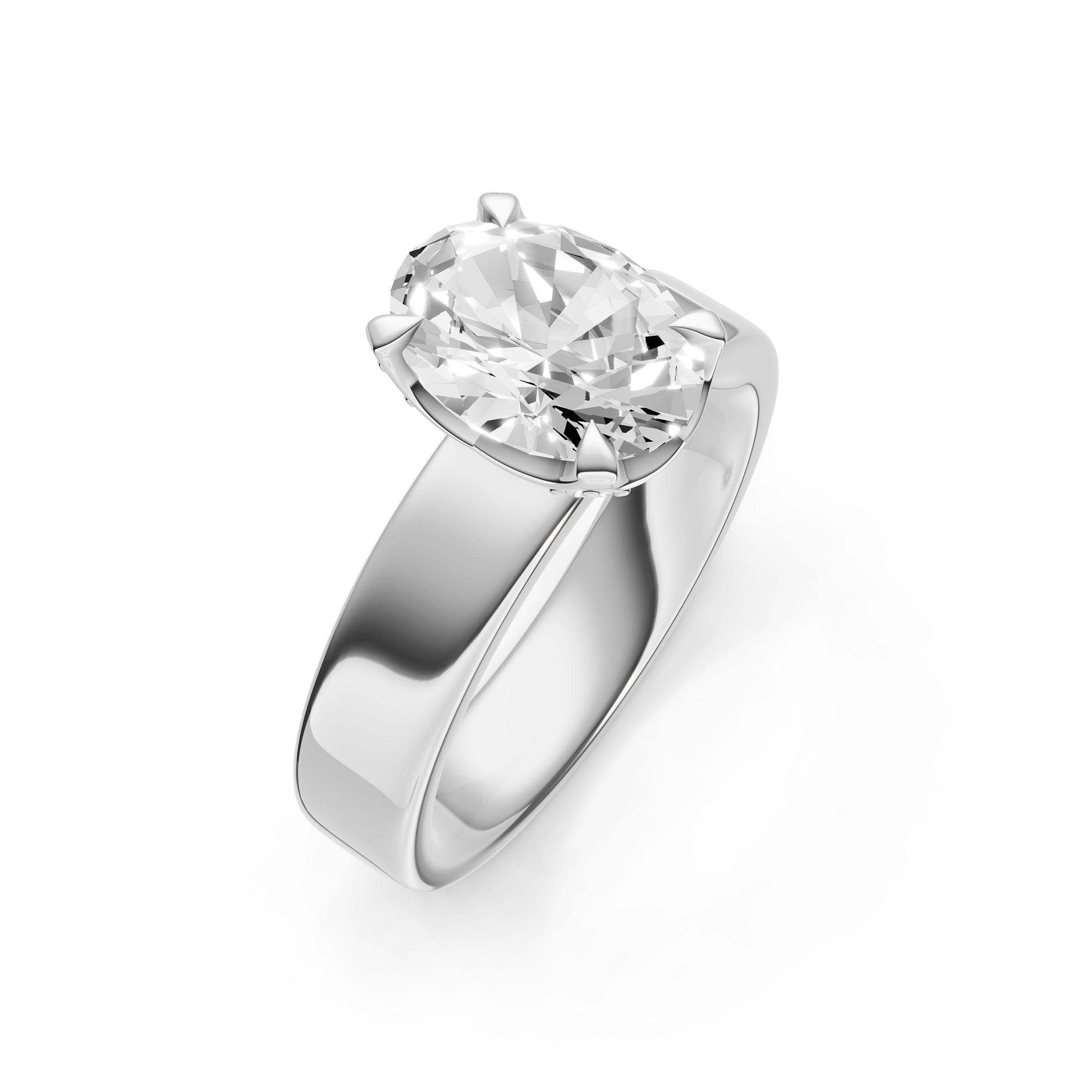 Crown Wide Engagement Ring (Oval) Birmingham Jewelry Engagement Ring Birmingham Jewelry 