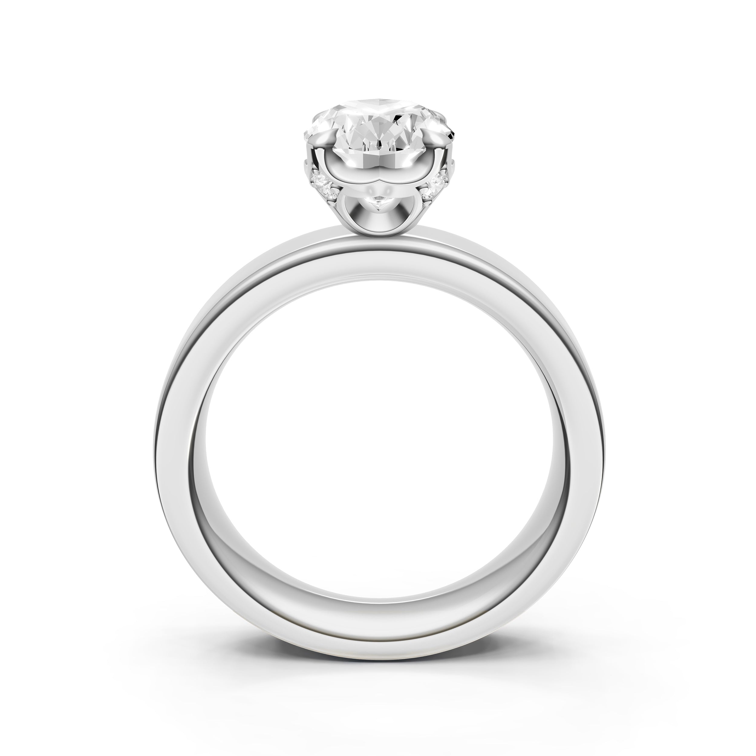 Crown Wide Engagement Ring (Oval) Birmingham Jewelry Engagement Ring Birmingham Jewelry 