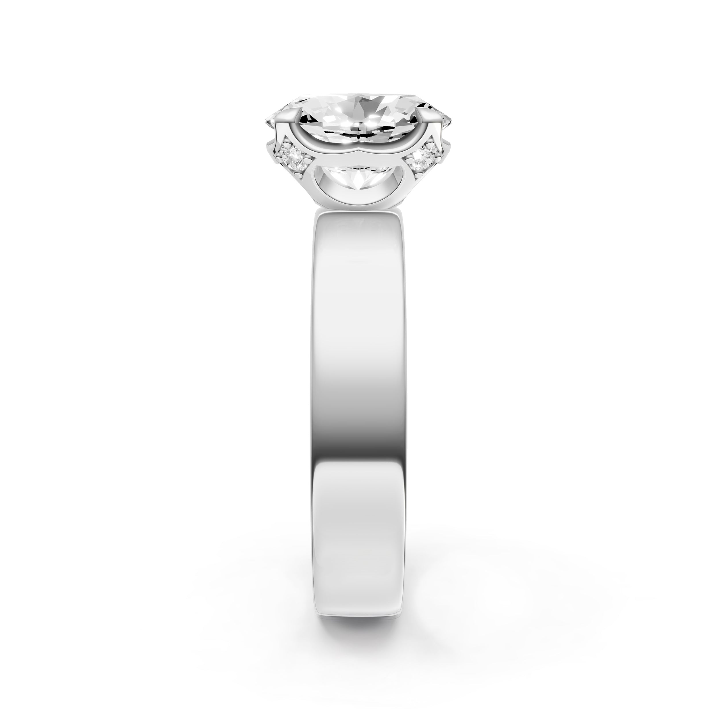 Crown Wide Engagement Ring (Oval) Birmingham Jewelry Engagement Ring Birmingham Jewelry 