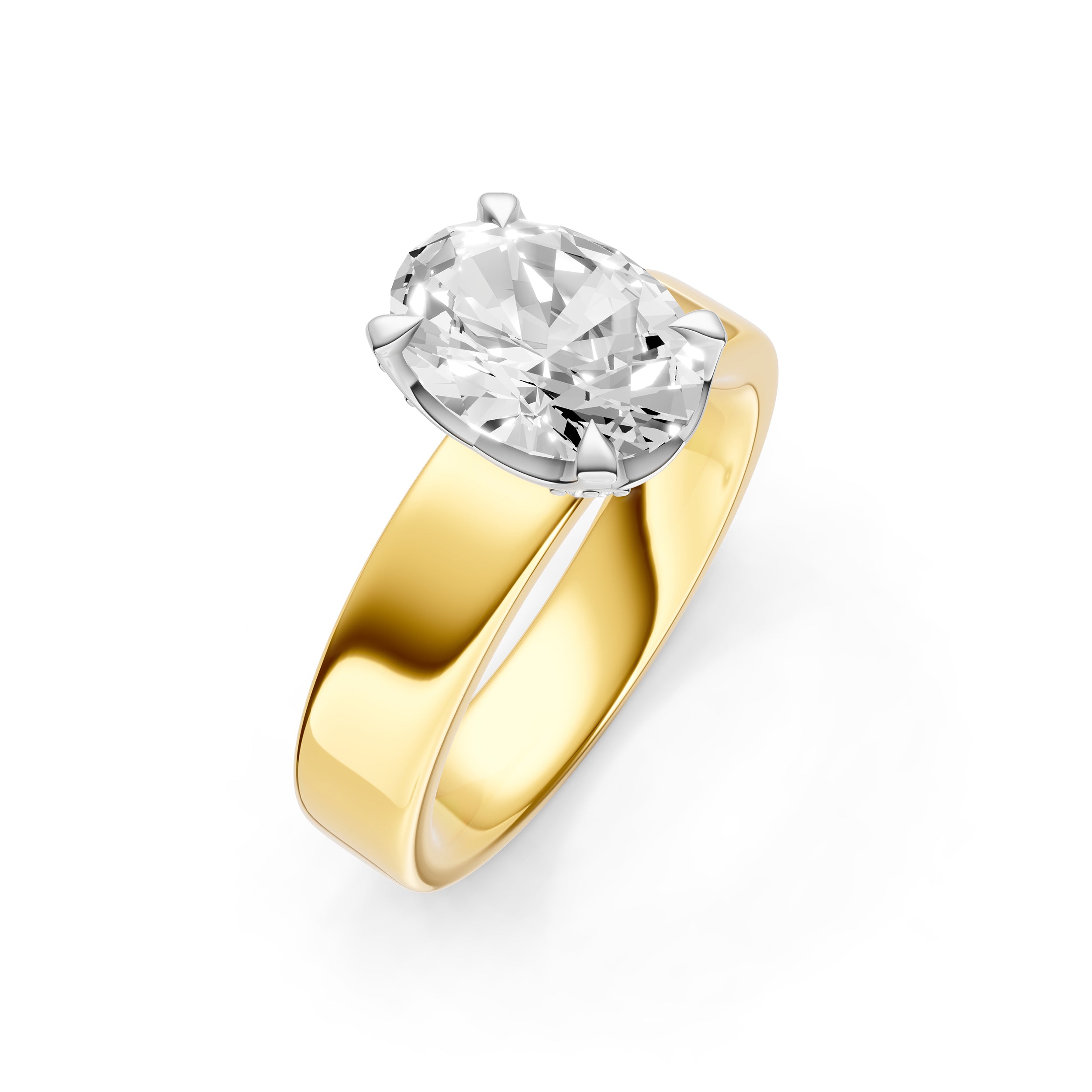 Crown Wide Engagement Ring (Oval) Birmingham Jewelry Engagement Ring Birmingham Jewelry 