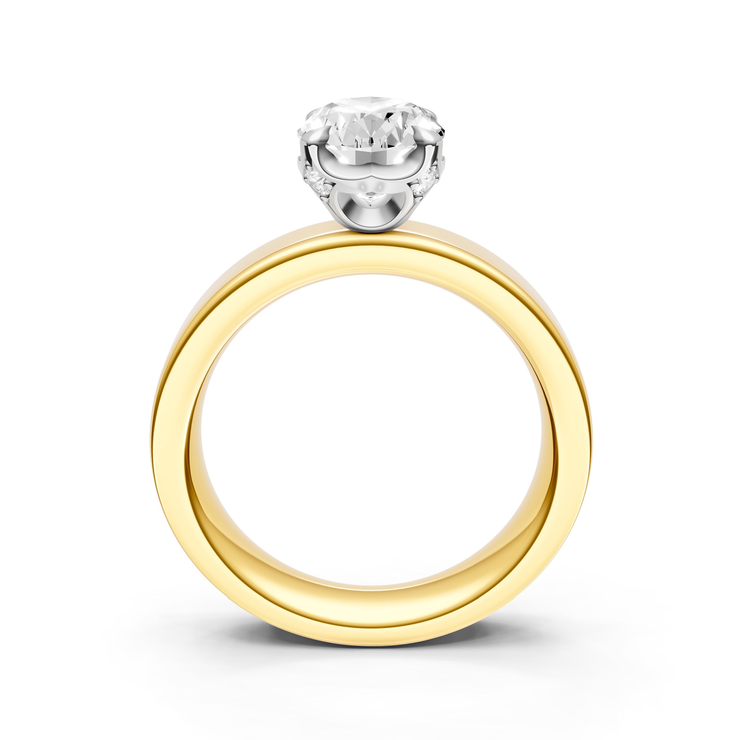 Crown Wide Engagement Ring (Oval) Birmingham Jewelry Engagement Ring Birmingham Jewelry 
