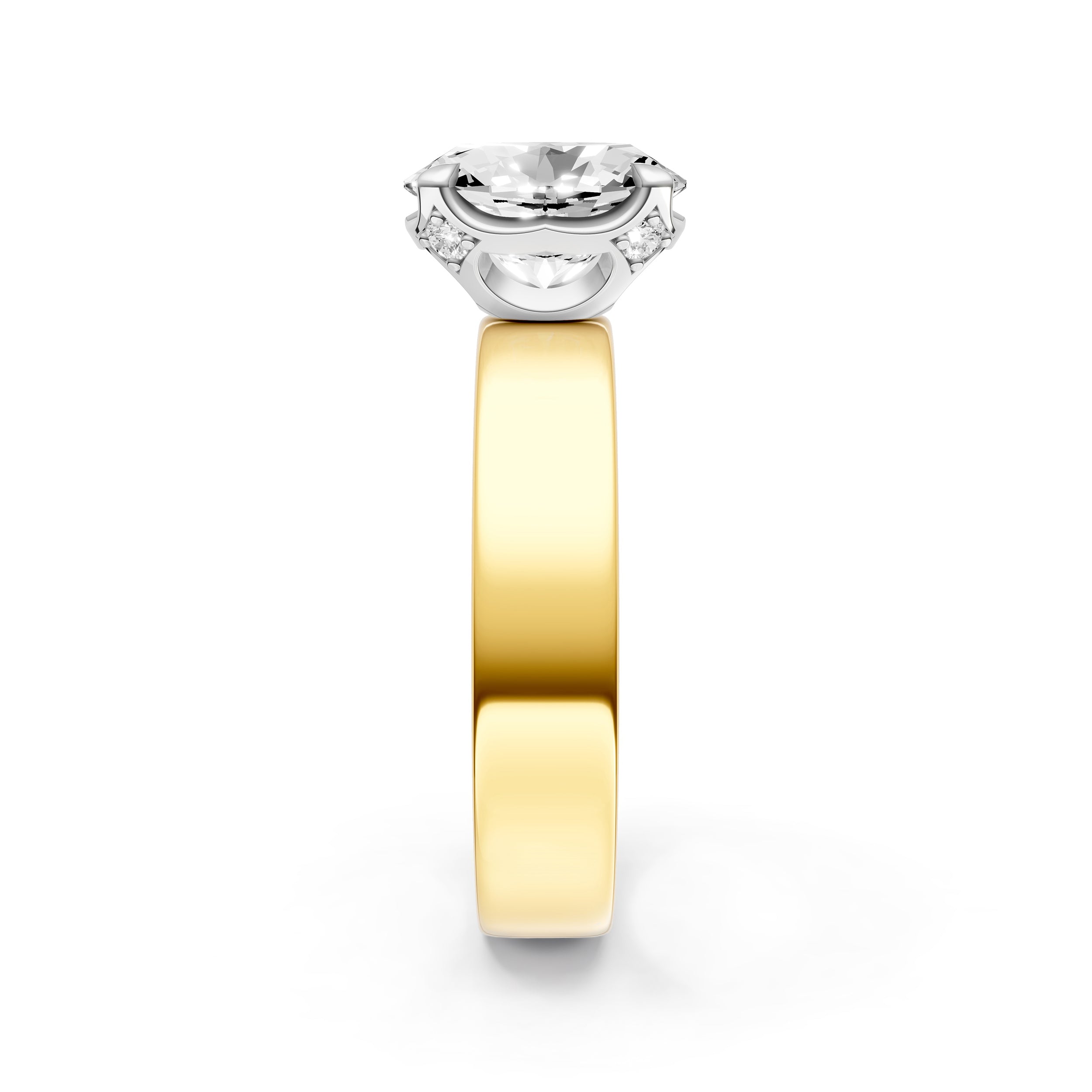 Crown Wide Engagement Ring (Oval) Birmingham Jewelry Engagement Ring Birmingham Jewelry 