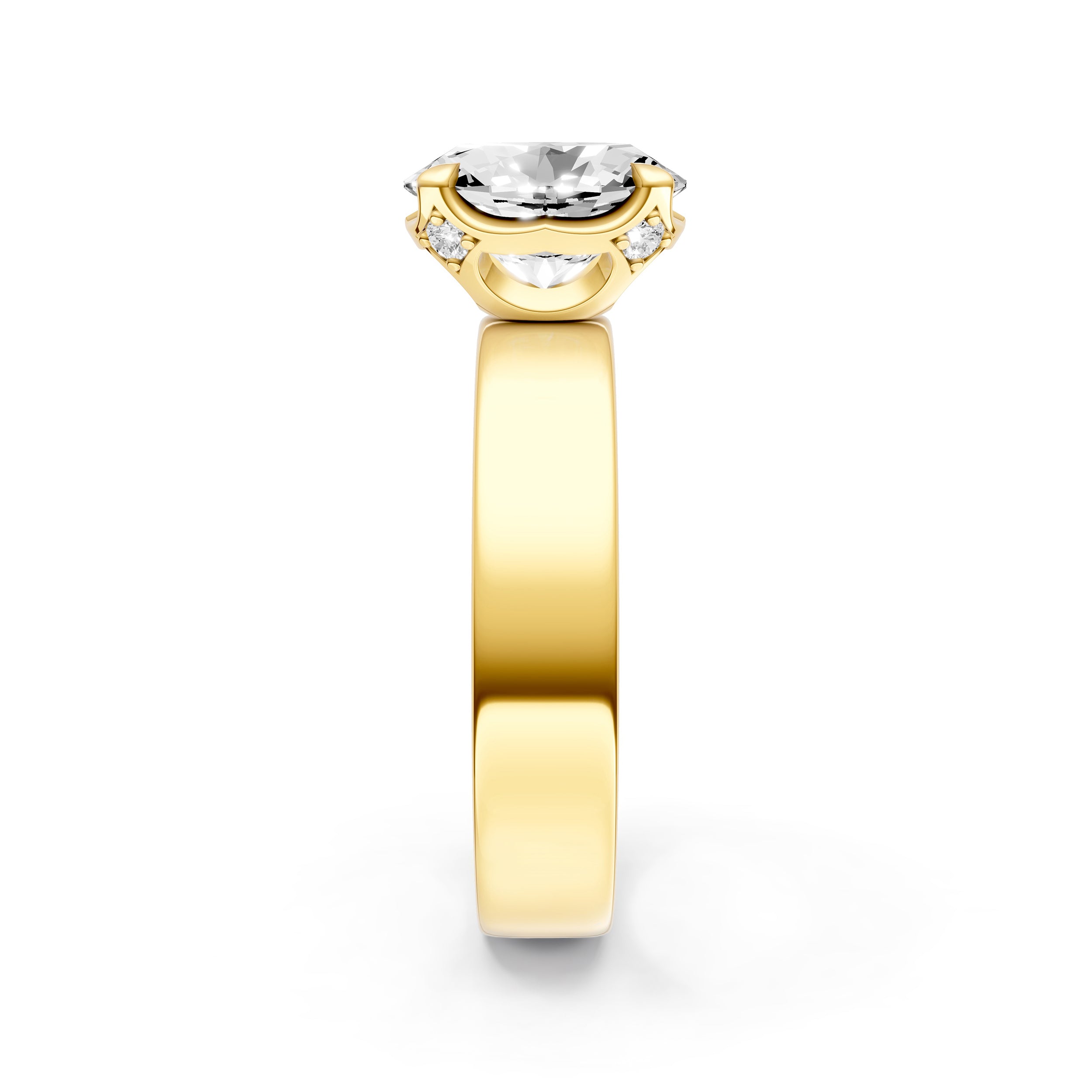 Crown Wide Engagement Ring (Oval) Birmingham Jewelry Engagement Ring Birmingham Jewelry 