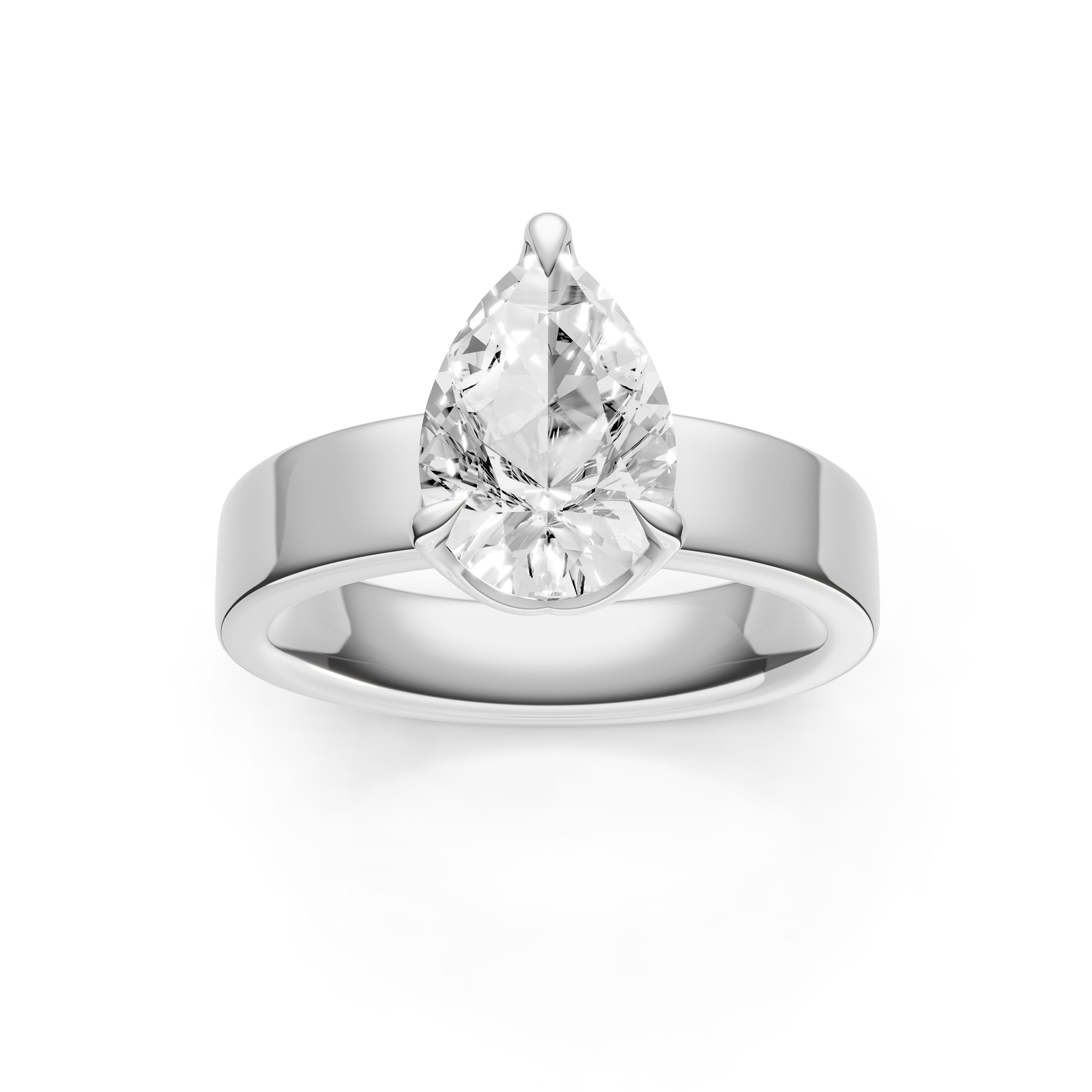 Crown Wide Engagement Ring (Pear Shape) Birmingham Jewelry Engagement Ring Birmingham Jewelry 