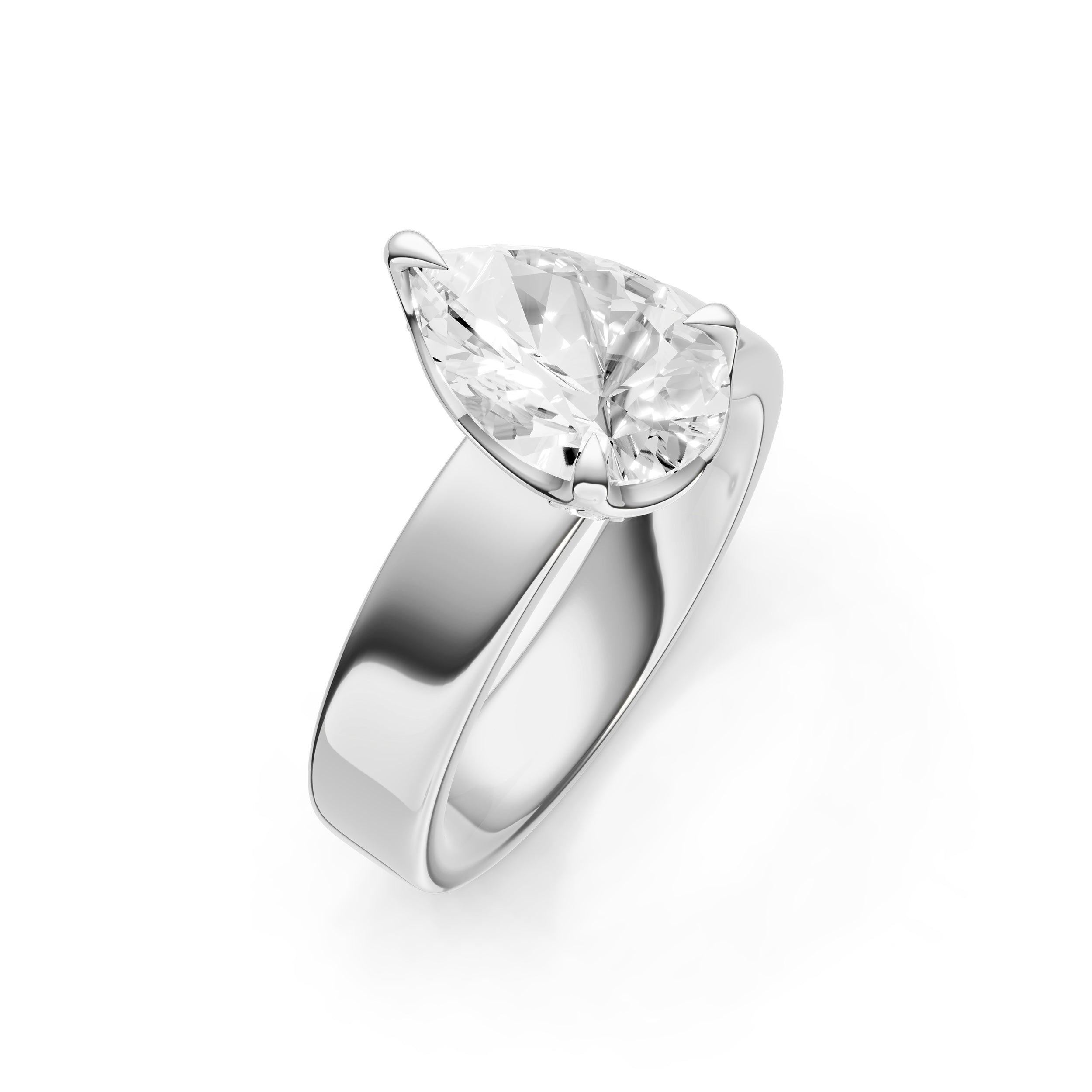 Crown Wide Engagement Ring (Pear Shape) Birmingham Jewelry Engagement Ring Birmingham Jewelry 