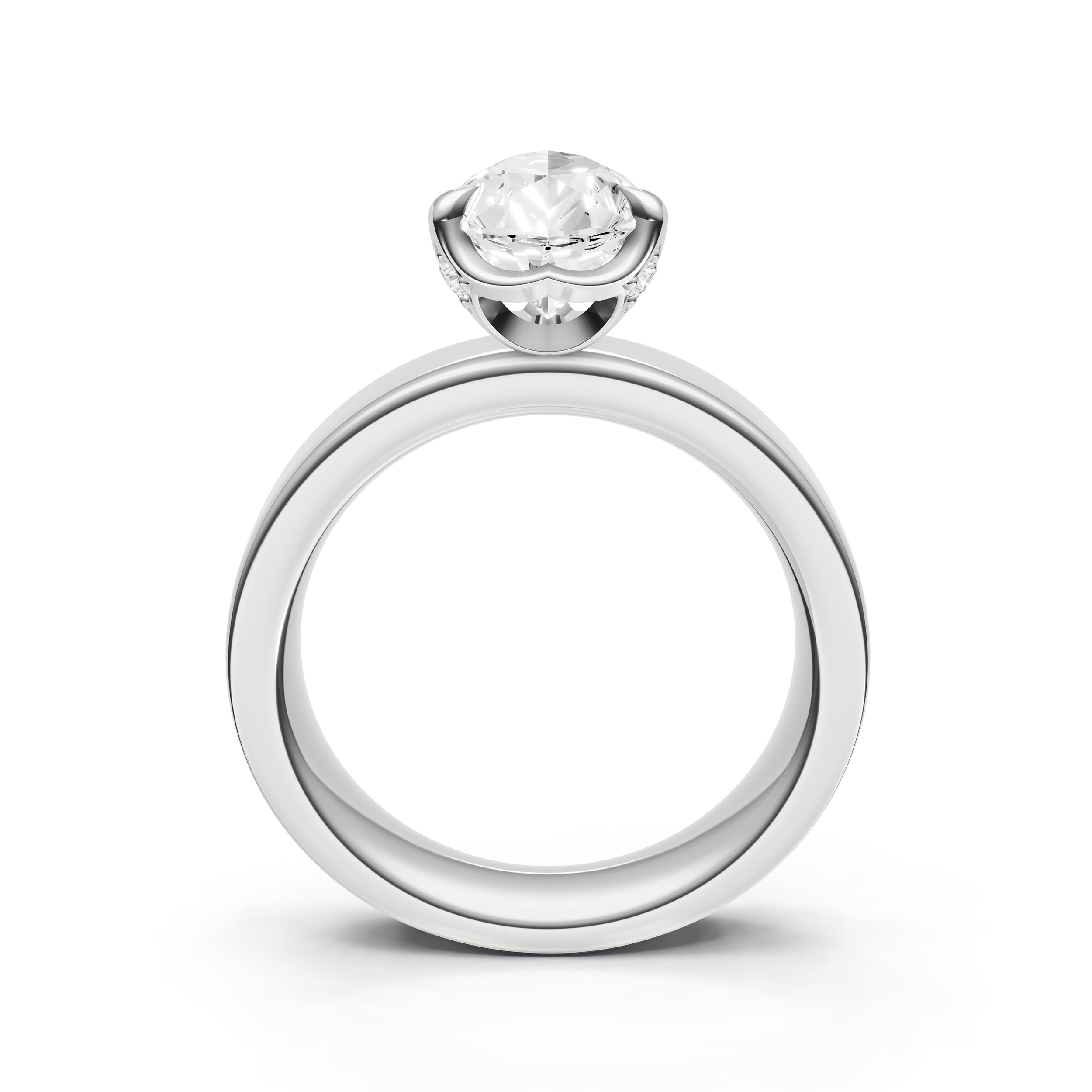 Crown Wide Engagement Ring (Pear Shape) Birmingham Jewelry Engagement Ring Birmingham Jewelry 