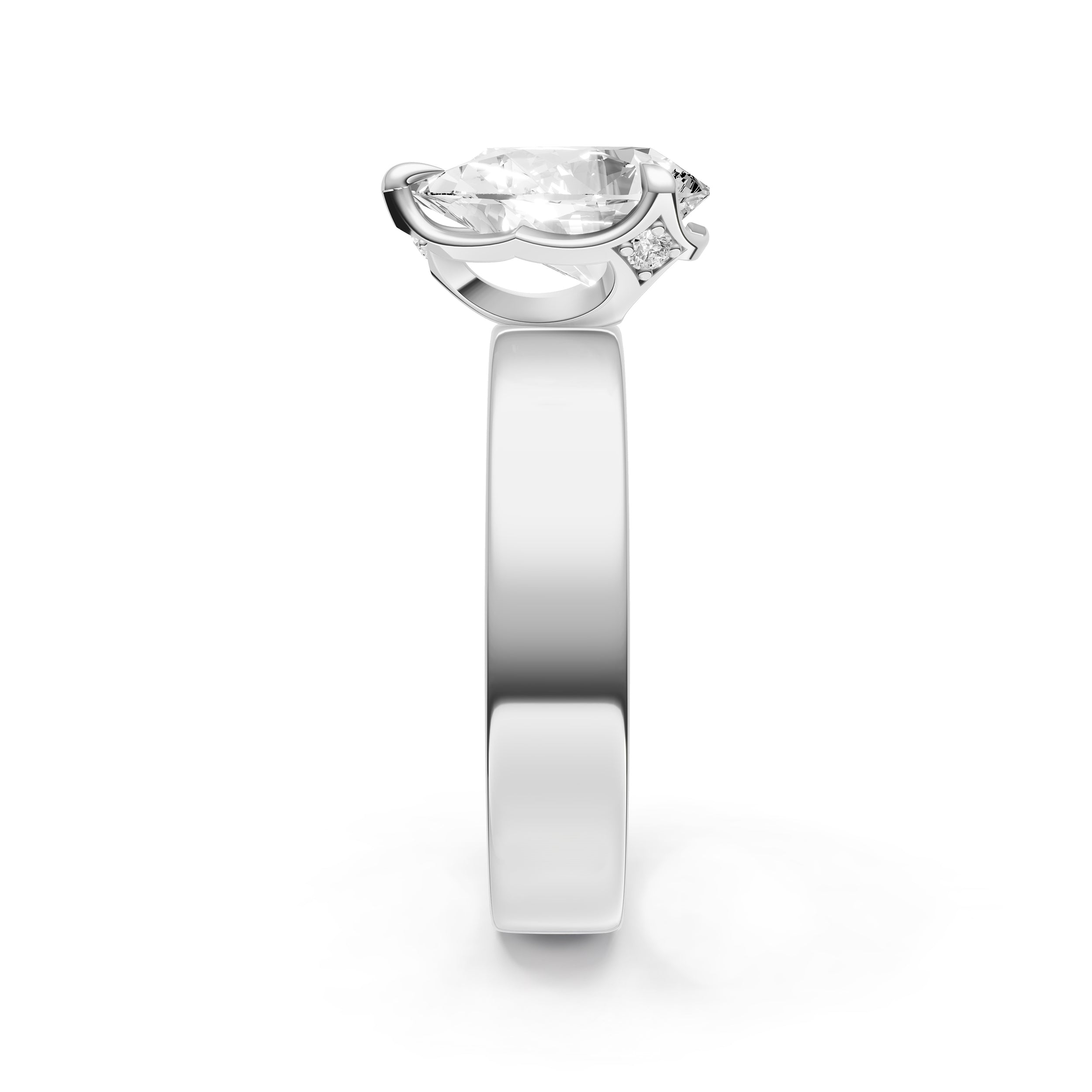 Crown Wide Engagement Ring (Pear Shape) Birmingham Jewelry Engagement Ring Birmingham Jewelry 