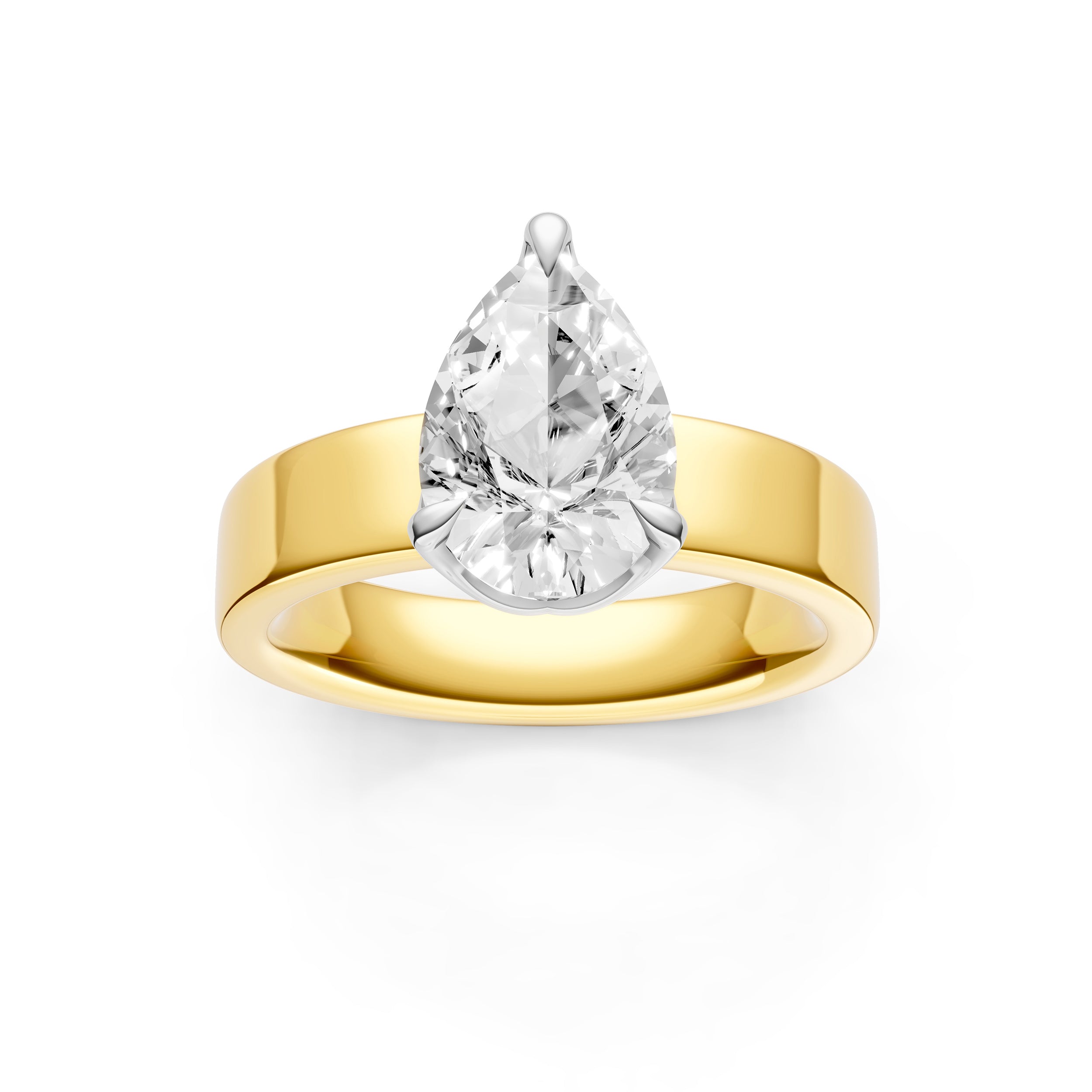 Crown Wide Engagement Ring (Pear Shape) Birmingham Jewelry Engagement Ring Birmingham Jewelry 