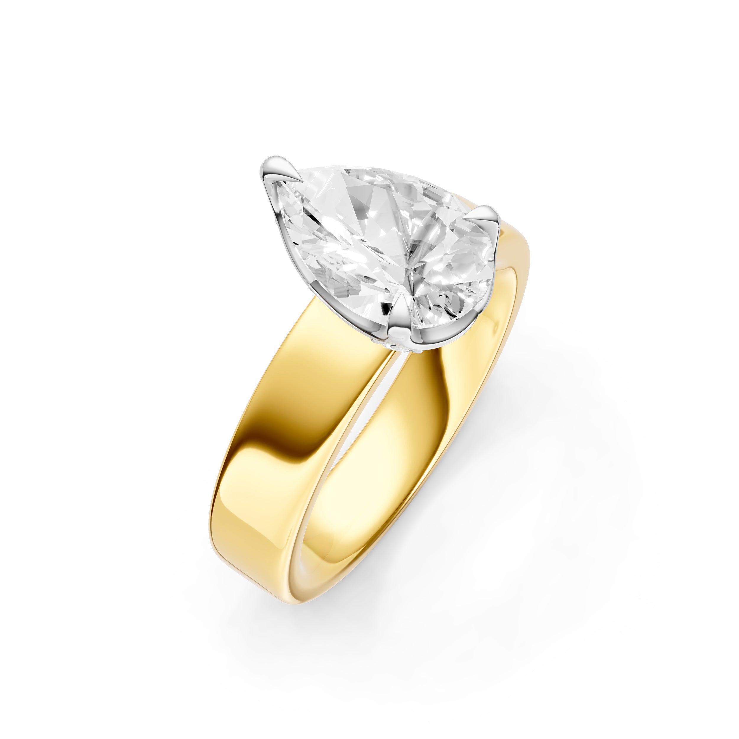 Crown Wide Engagement Ring (Pear Shape) Birmingham Jewelry Engagement Ring Birmingham Jewelry 