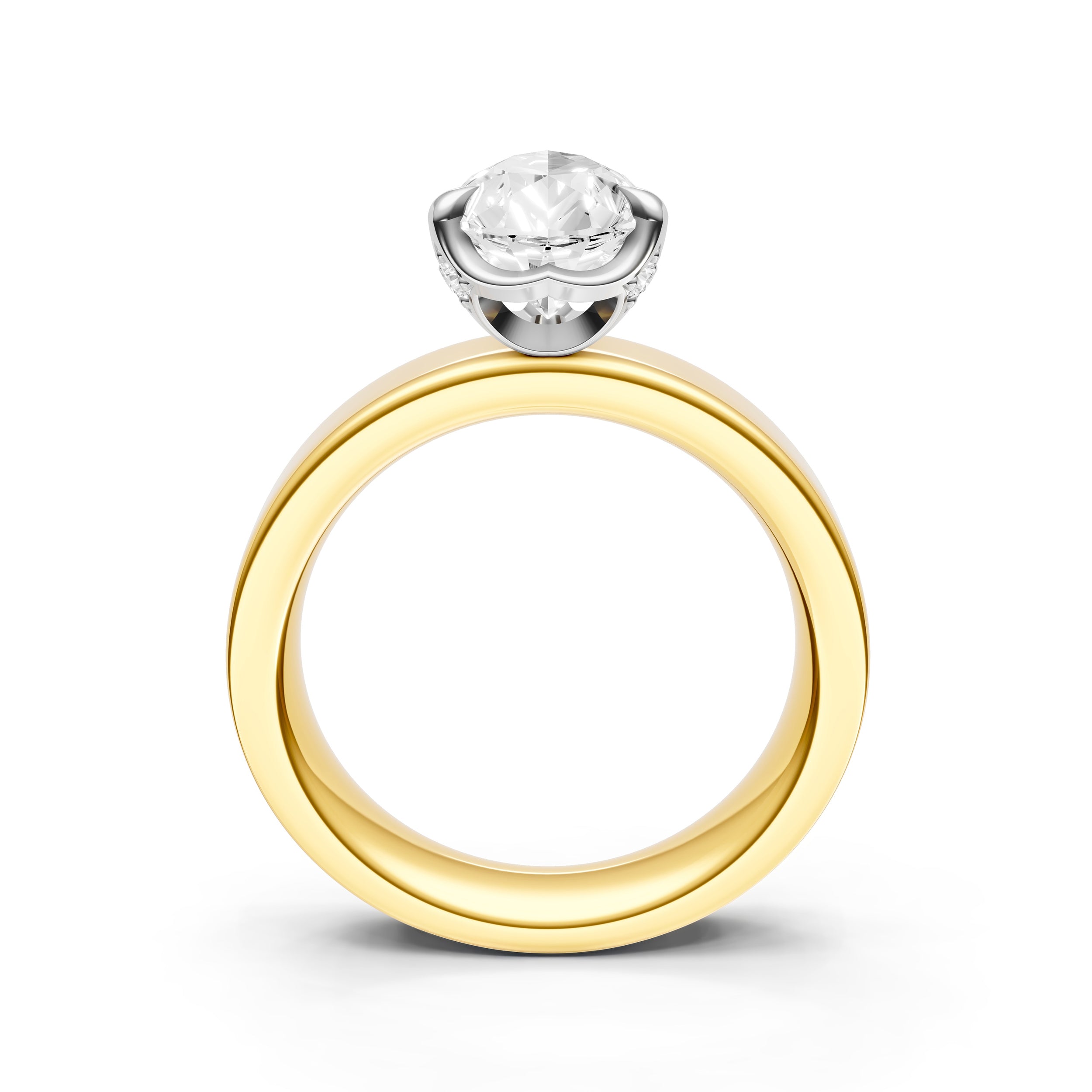 Crown Wide Engagement Ring (Pear Shape) Birmingham Jewelry Engagement Ring Birmingham Jewelry 