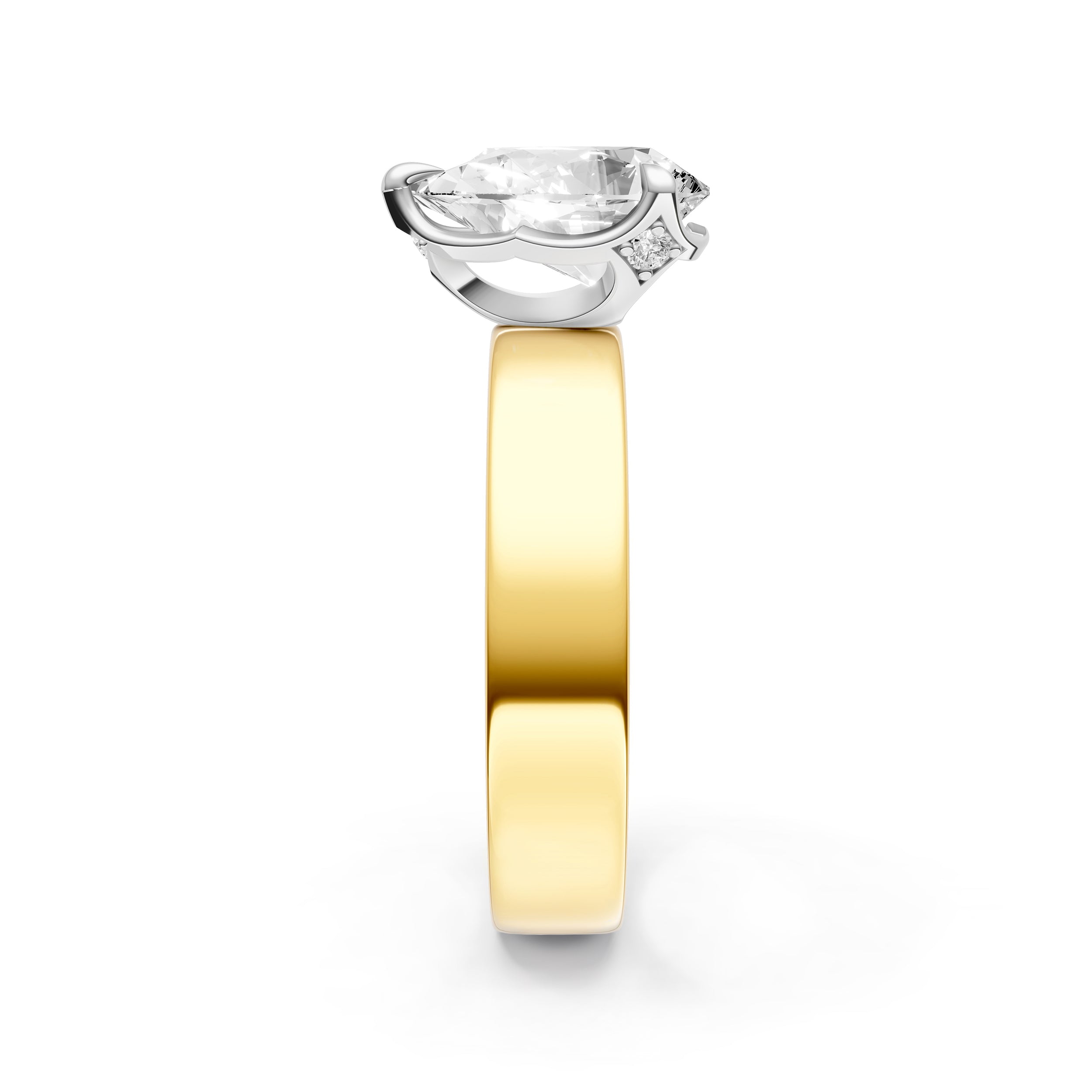 Crown Wide Engagement Ring (Pear Shape) Birmingham Jewelry Engagement Ring Birmingham Jewelry 