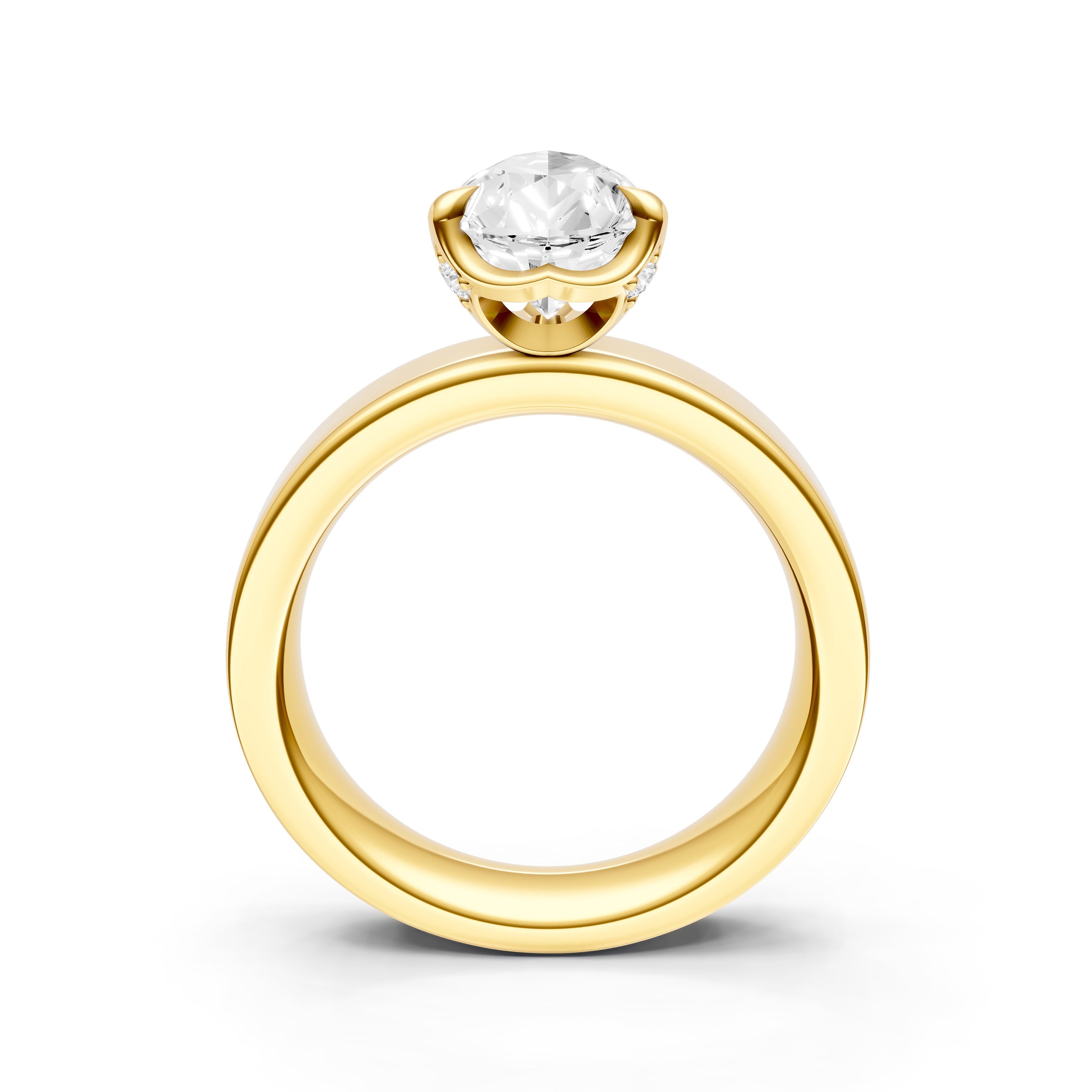 Crown Wide Engagement Ring (Pear Shape) Birmingham Jewelry Engagement Ring Birmingham Jewelry 