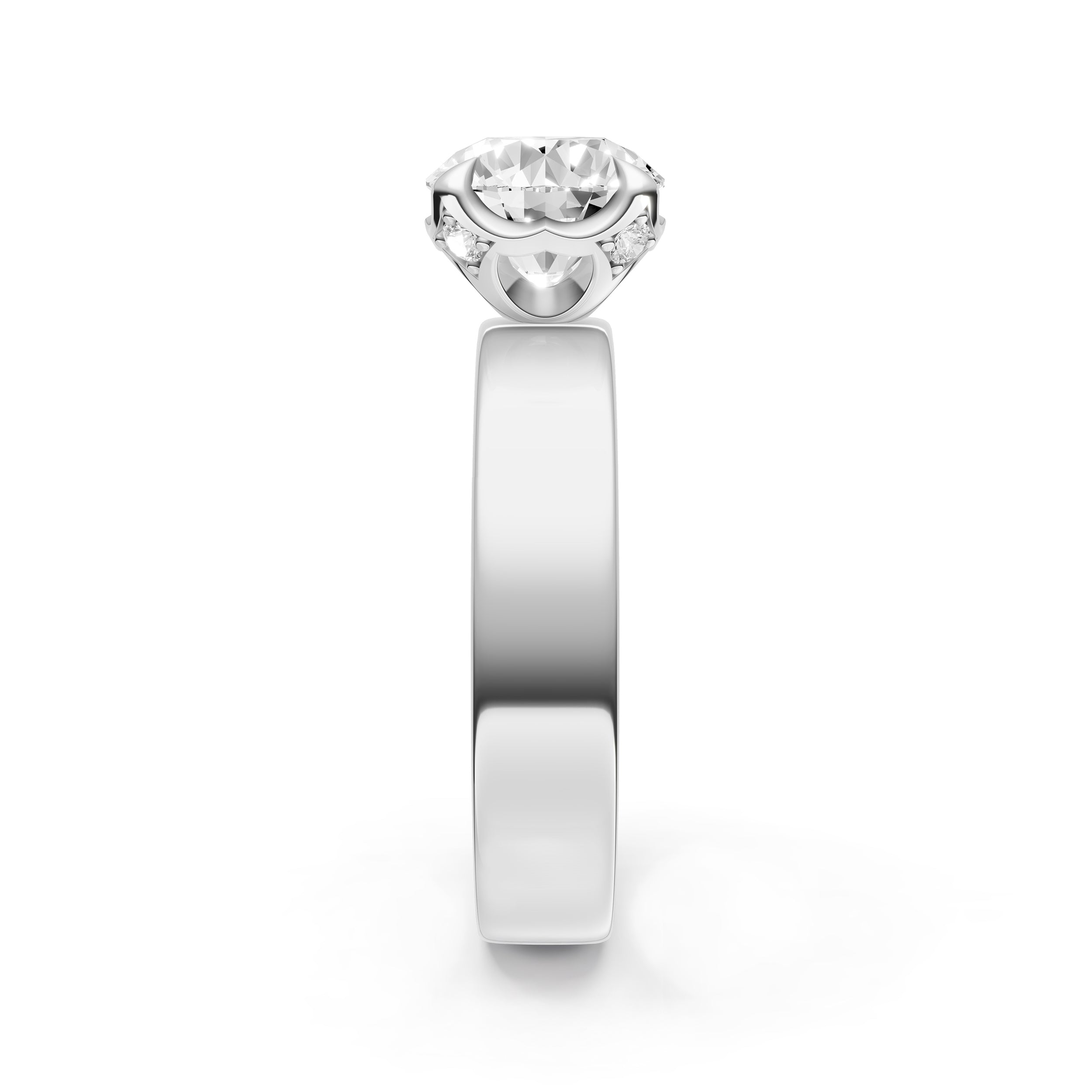 Crown Wide Engagement Ring (Round) Birmingham Jewelry Engagement Ring Birmingham Jewelry 
