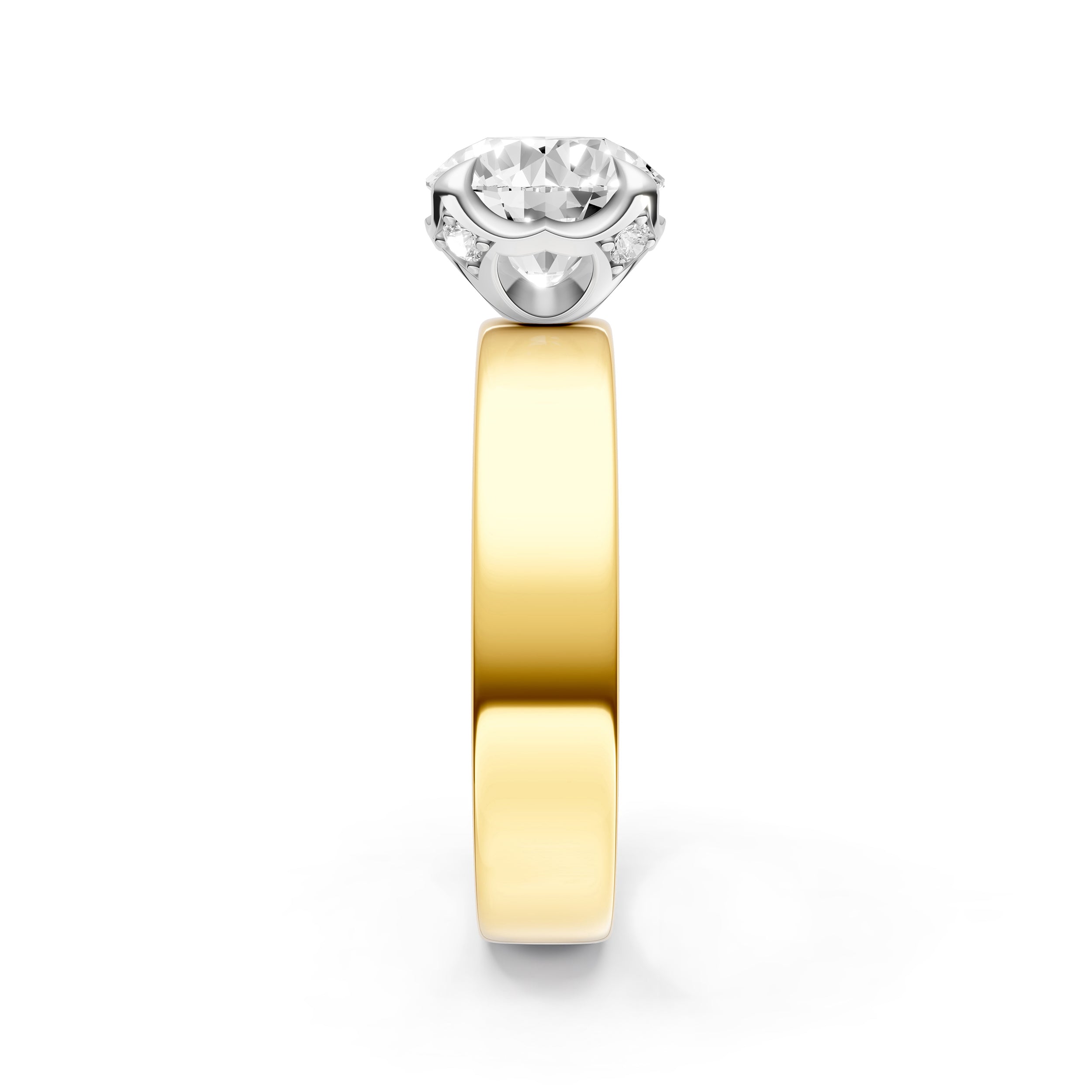 Crown Wide Engagement Ring (Round) Birmingham Jewelry Engagement Ring Birmingham Jewelry 