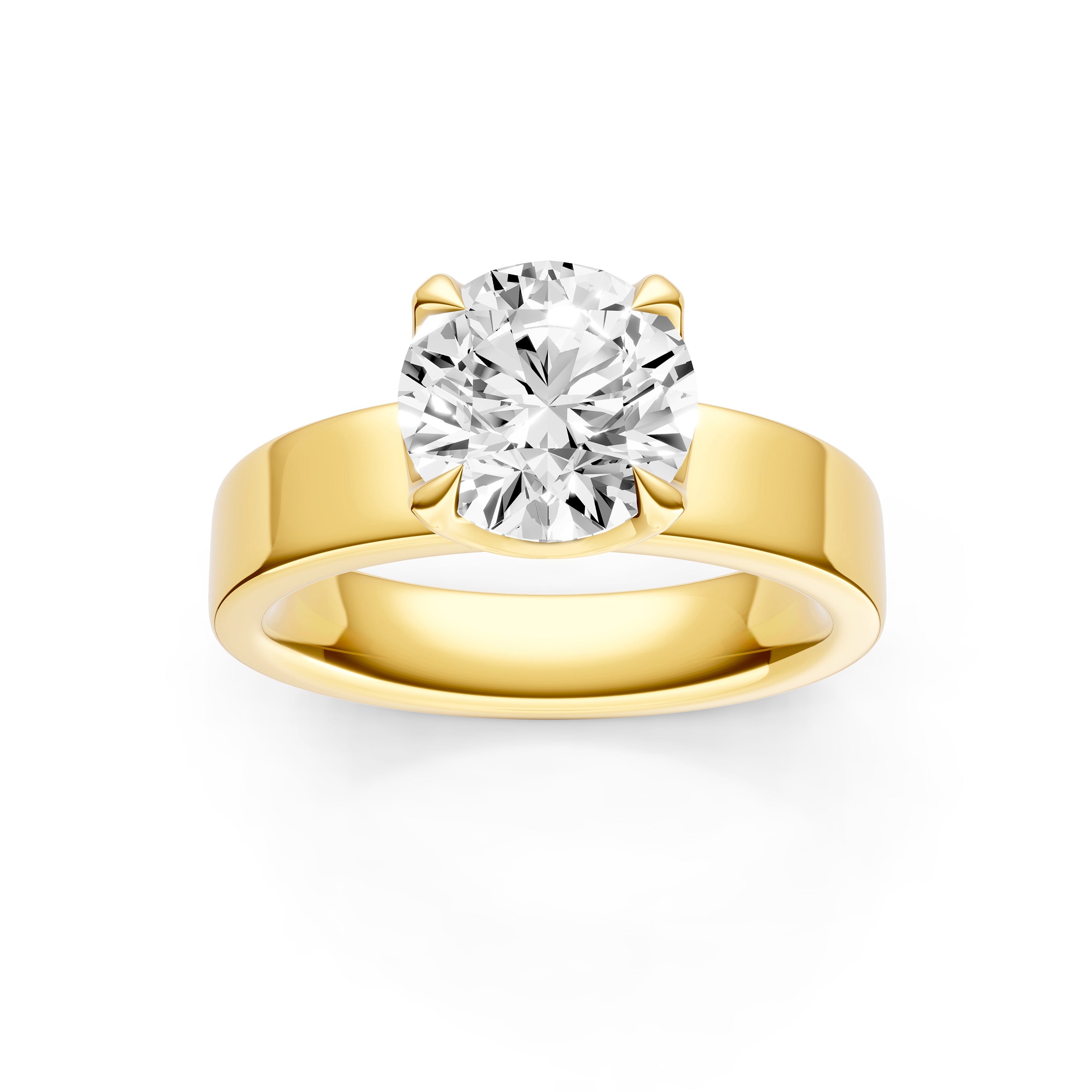 Crown Wide Engagement Ring (Round) Birmingham Jewelry Engagement Ring Birmingham Jewelry 