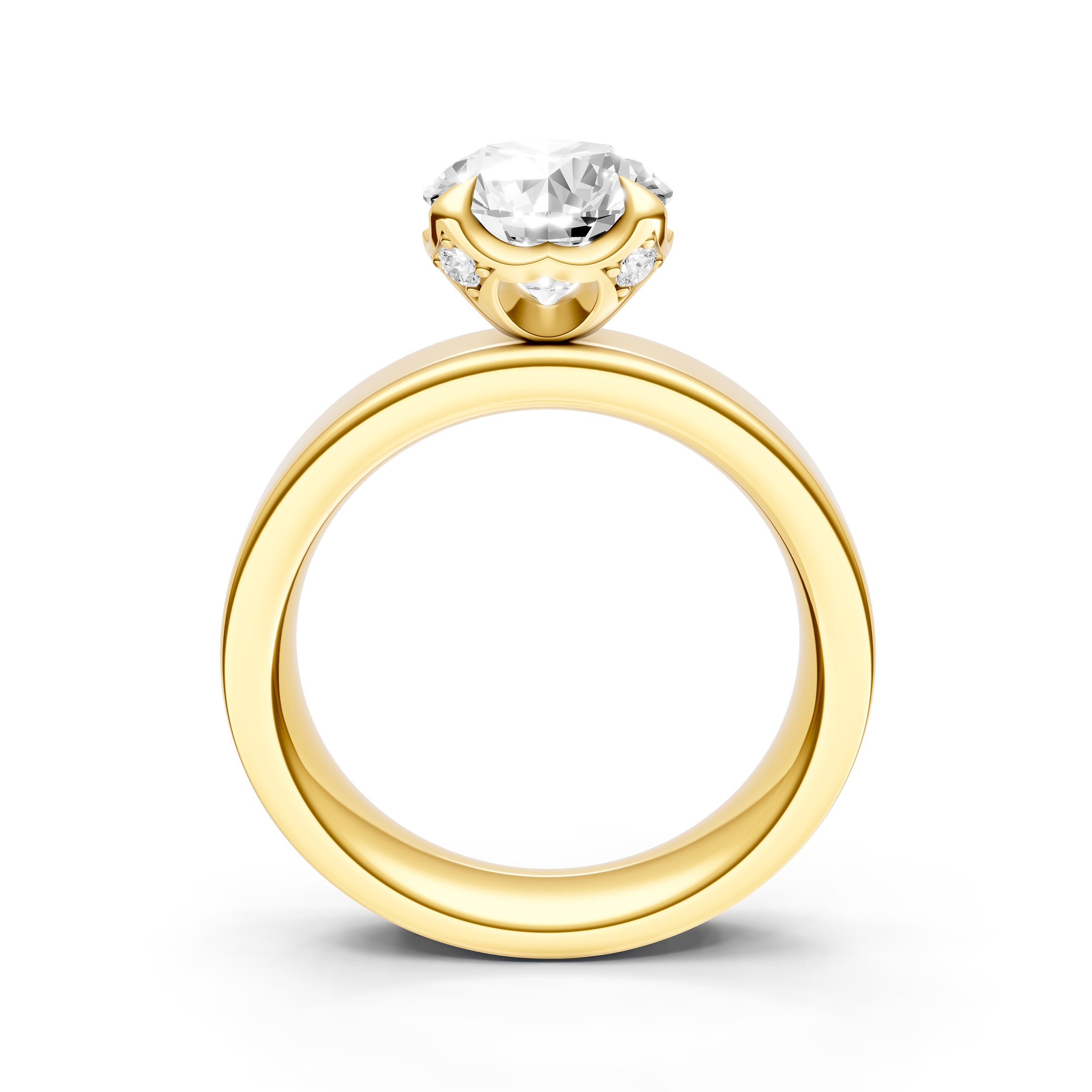 Crown Wide Engagement Ring (Round) Birmingham Jewelry Engagement Ring Birmingham Jewelry 