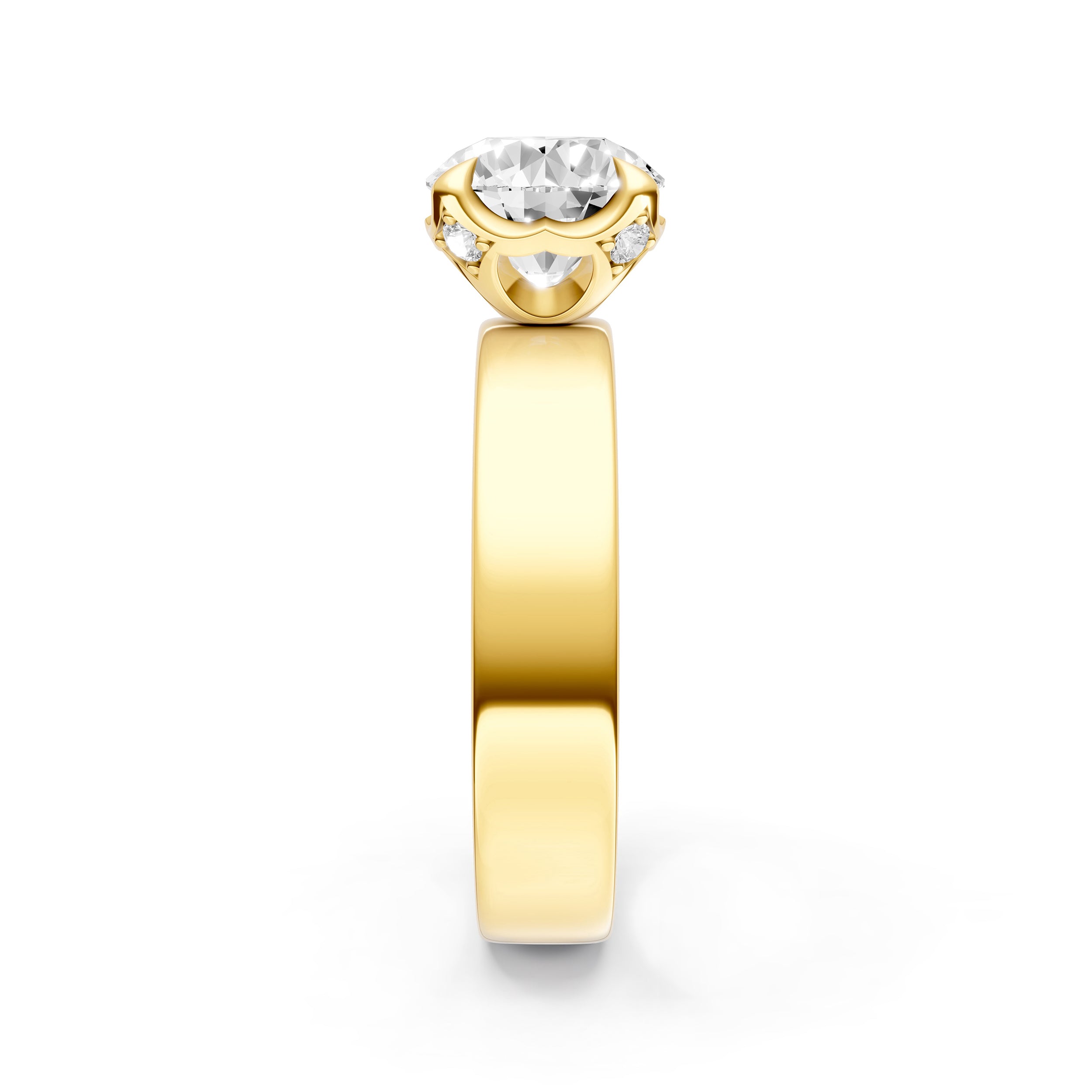 Crown Wide Engagement Ring (Round) Birmingham Jewelry Engagement Ring Birmingham Jewelry 