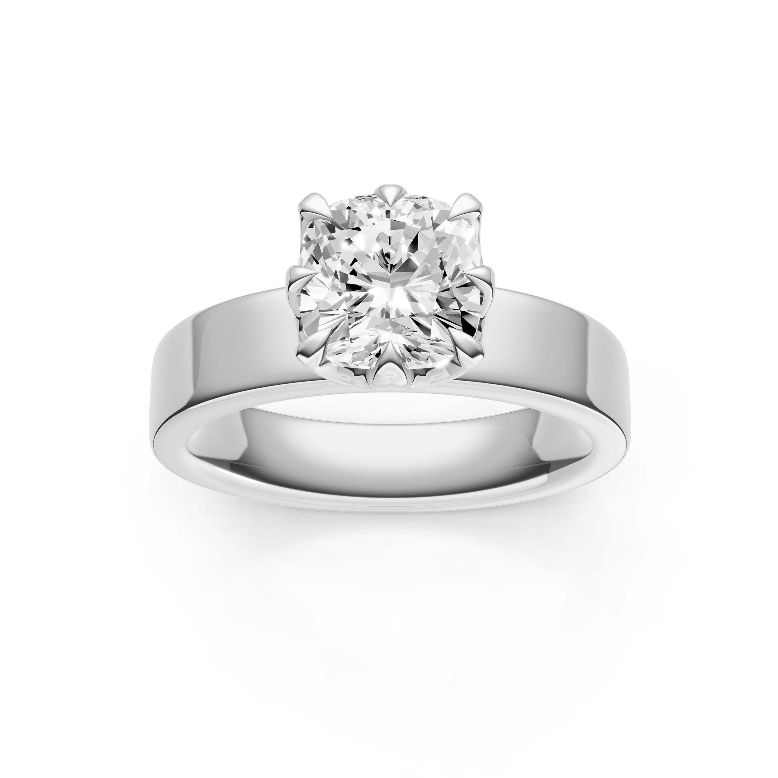 Crown 8-Prong Wide Engagement Ring (Cushion) Birmingham Jewelry Engagement Ring Birmingham Jewelry 
