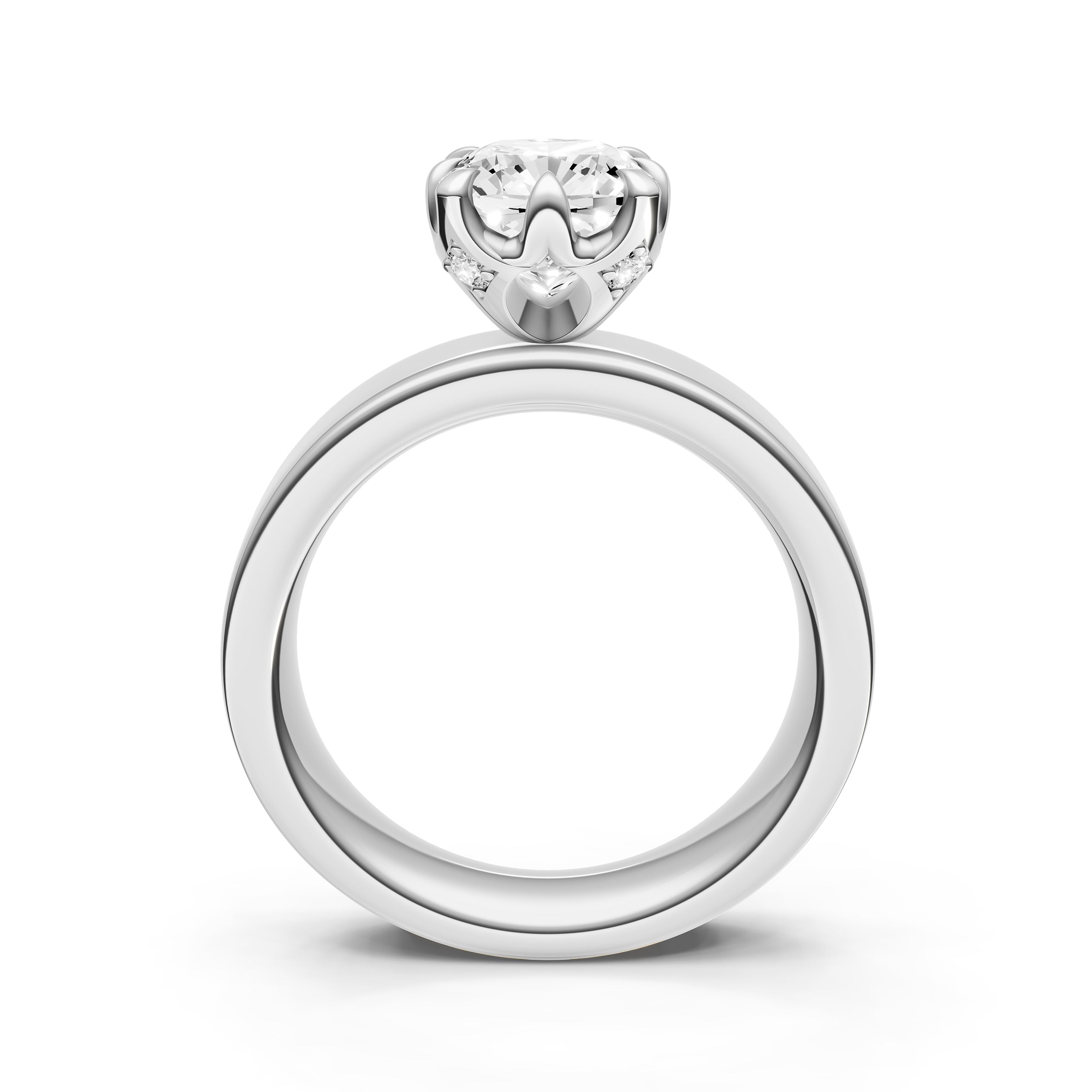 Crown 8-Prong Wide Engagement Ring (Cushion) Birmingham Jewelry Engagement Ring Birmingham Jewelry 