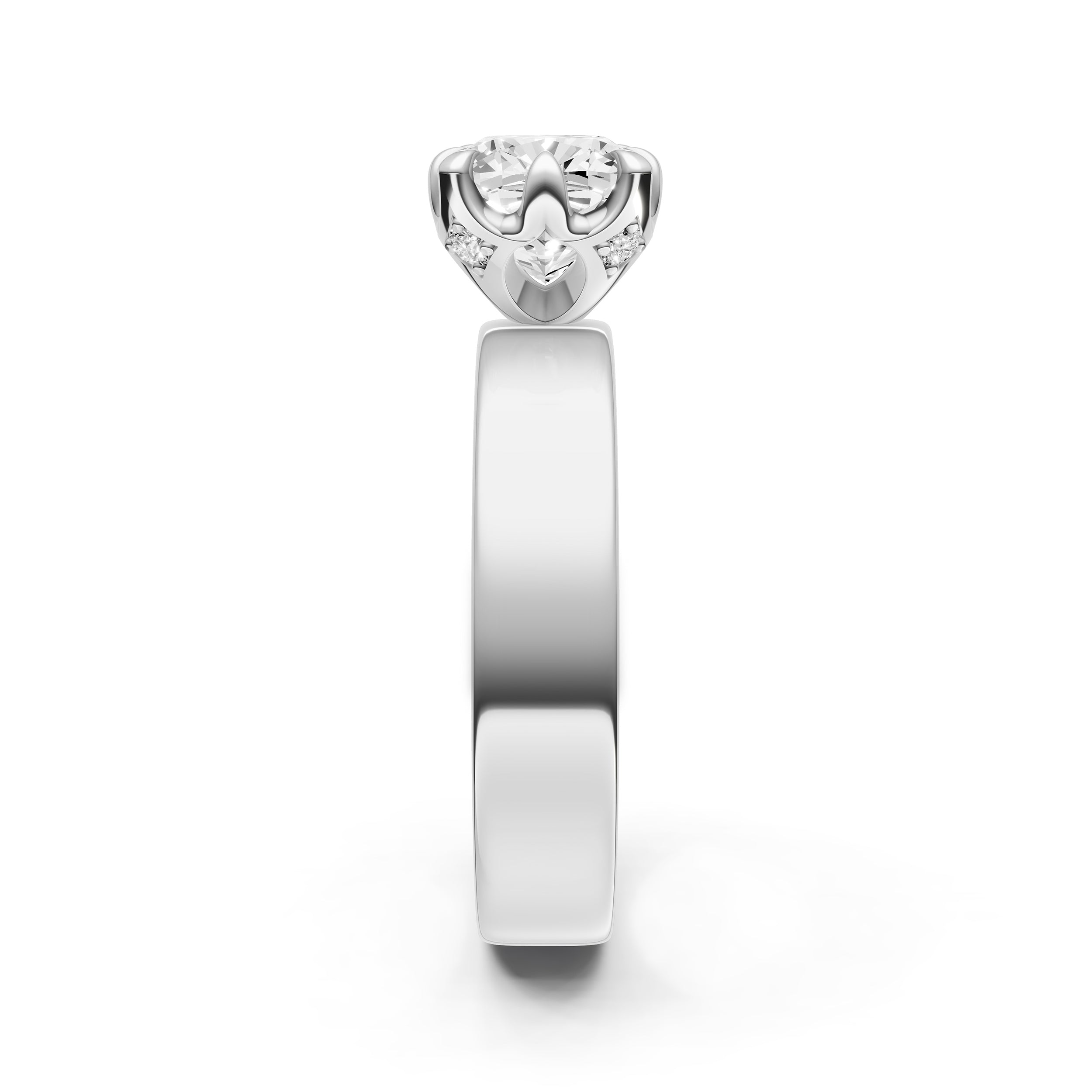 Crown 8-Prong Wide Engagement Ring (Cushion) Birmingham Jewelry Engagement Ring Birmingham Jewelry 
