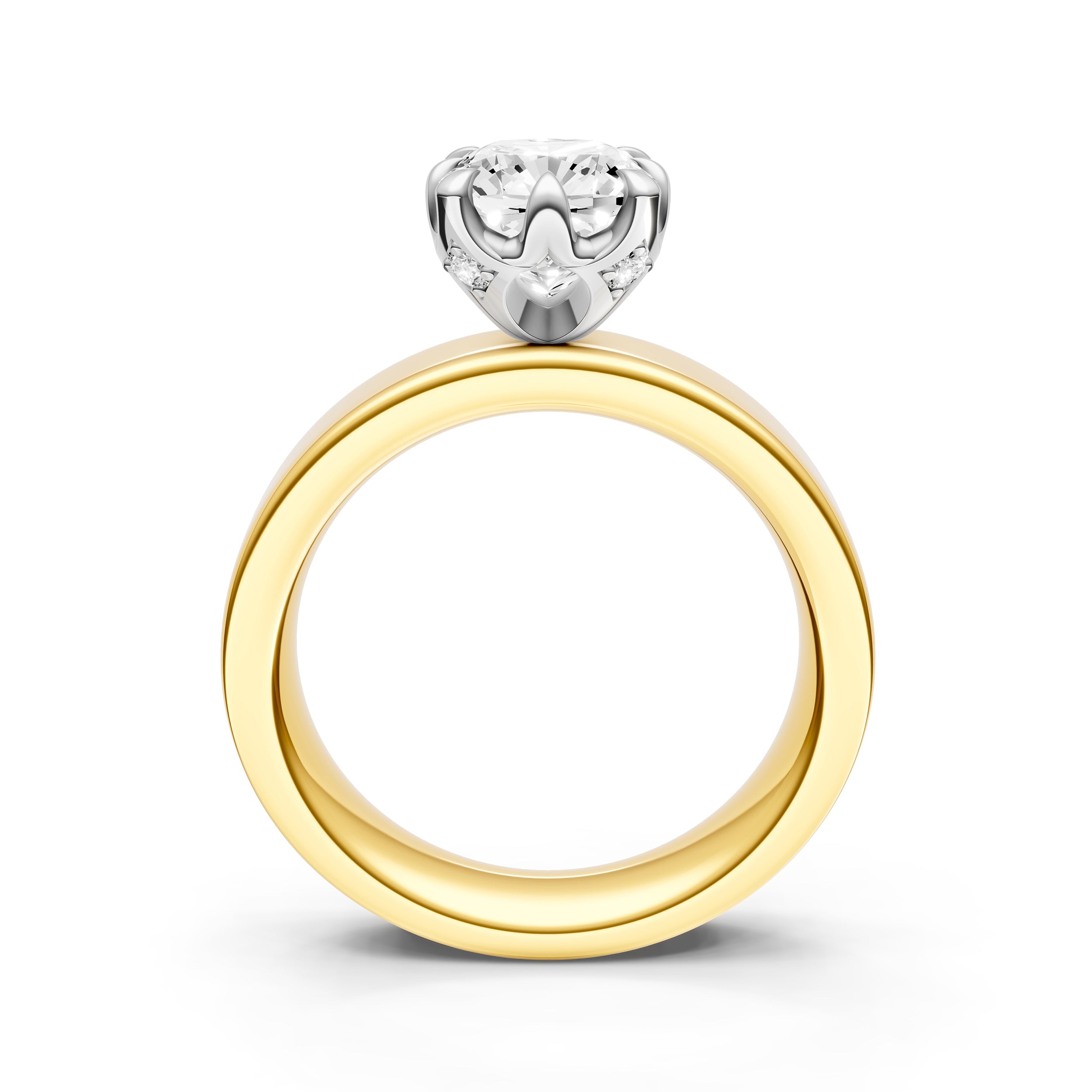 Crown 8-Prong Wide Engagement Ring (Cushion) Birmingham Jewelry Engagement Ring Birmingham Jewelry 
