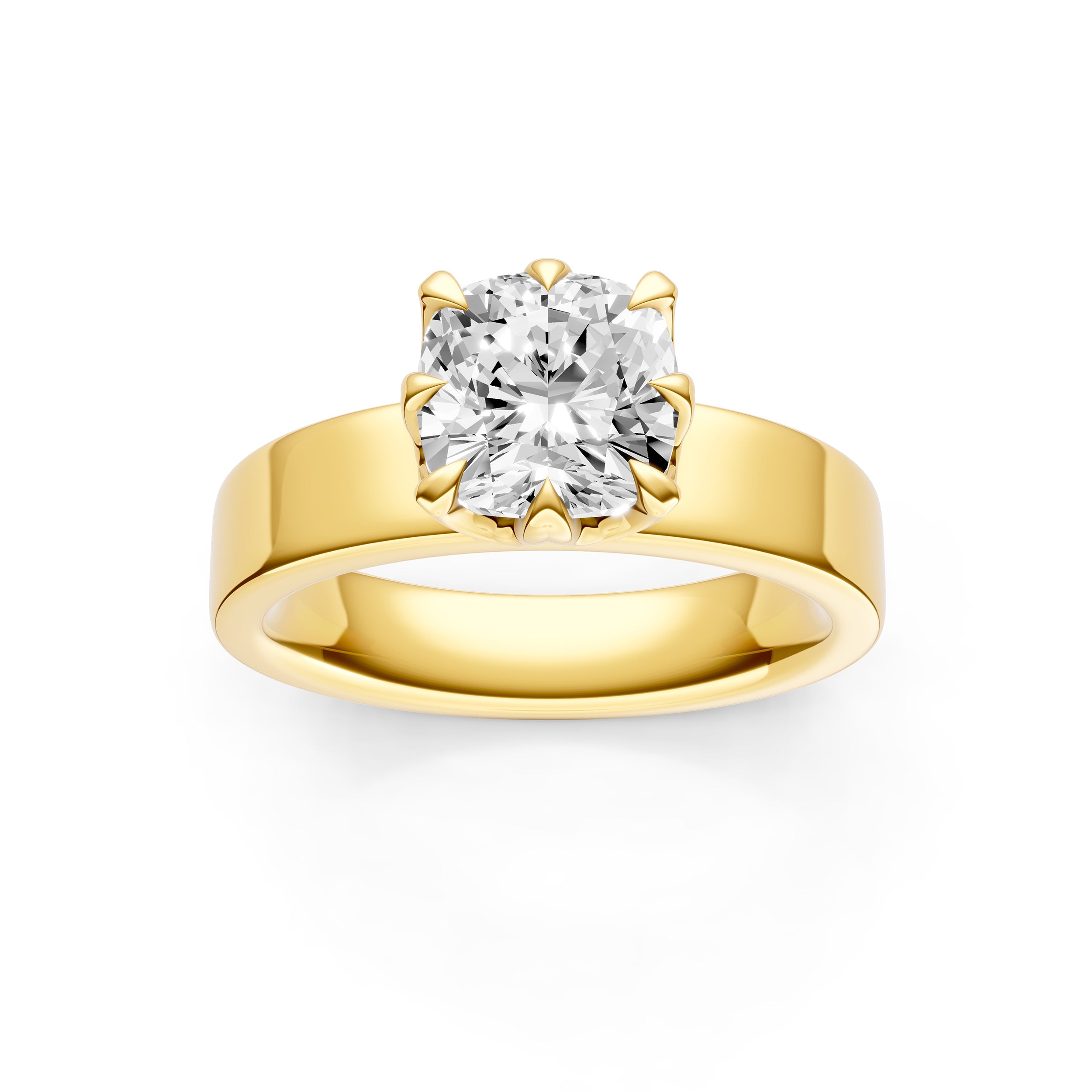 Crown 8-Prong Wide Engagement Ring (Cushion) Birmingham Jewelry Engagement Ring Birmingham Jewelry 