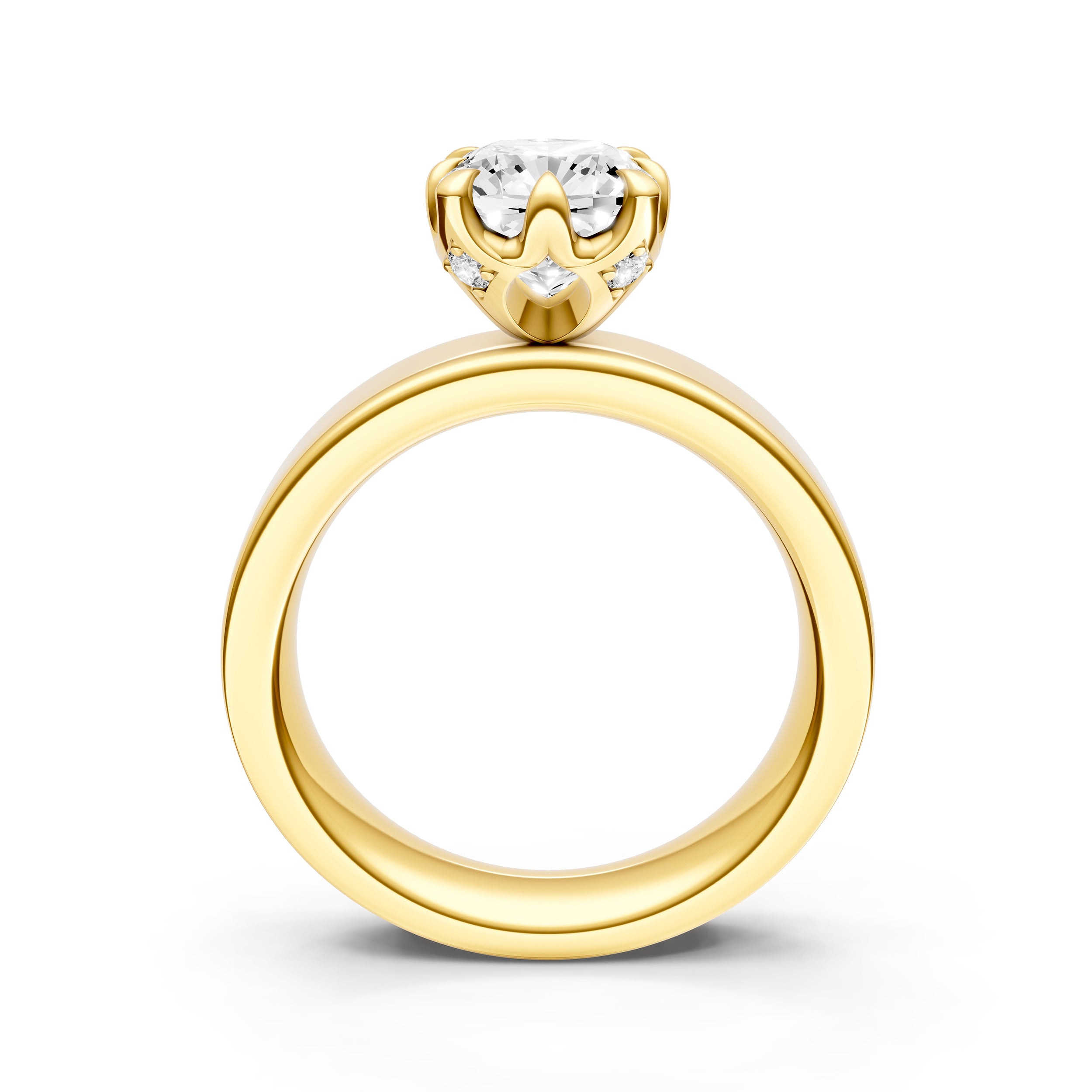 Crown 8-Prong Wide Engagement Ring (Cushion) Birmingham Jewelry Engagement Ring Birmingham Jewelry 