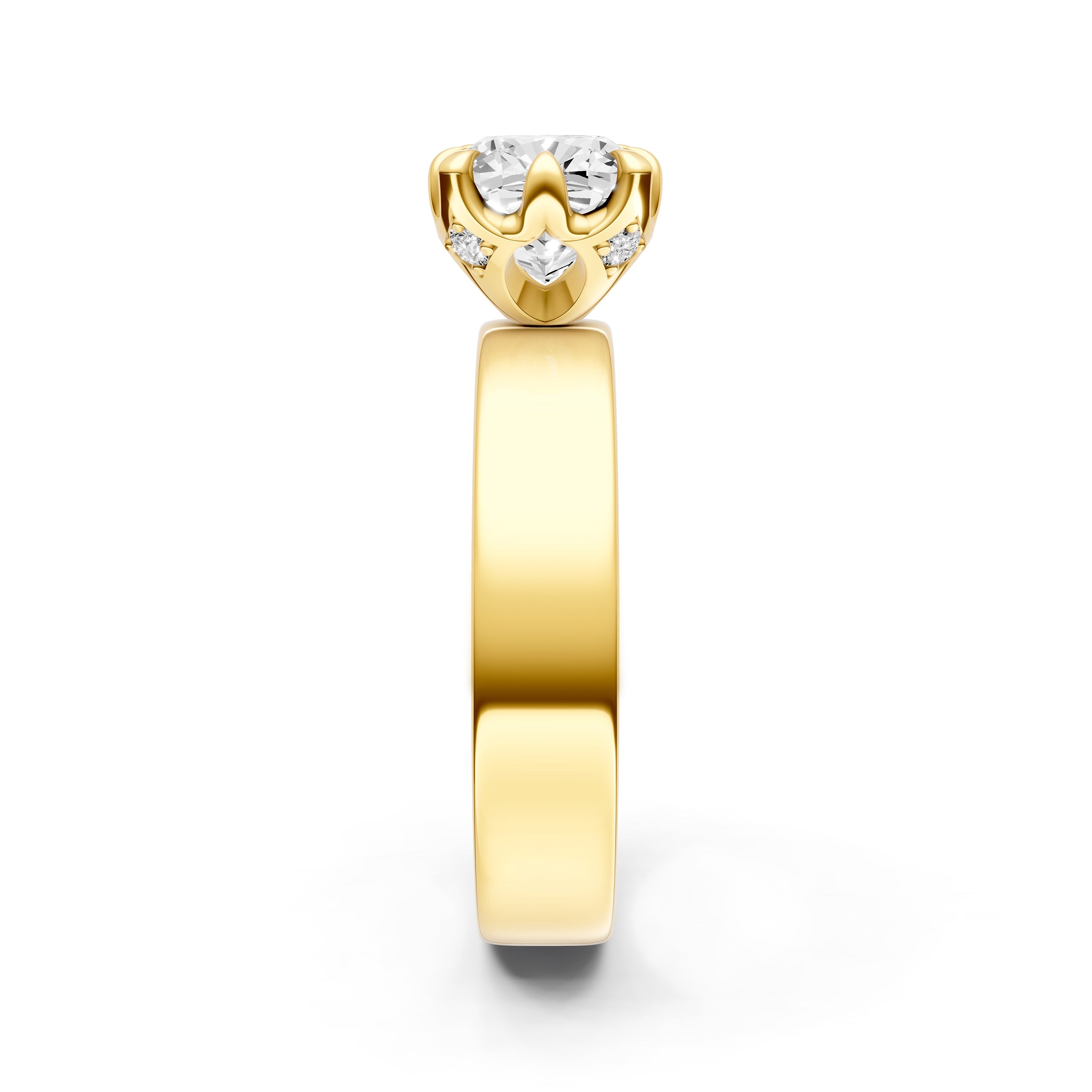 Crown 8-Prong Wide Engagement Ring (Cushion) Birmingham Jewelry Engagement Ring Birmingham Jewelry 