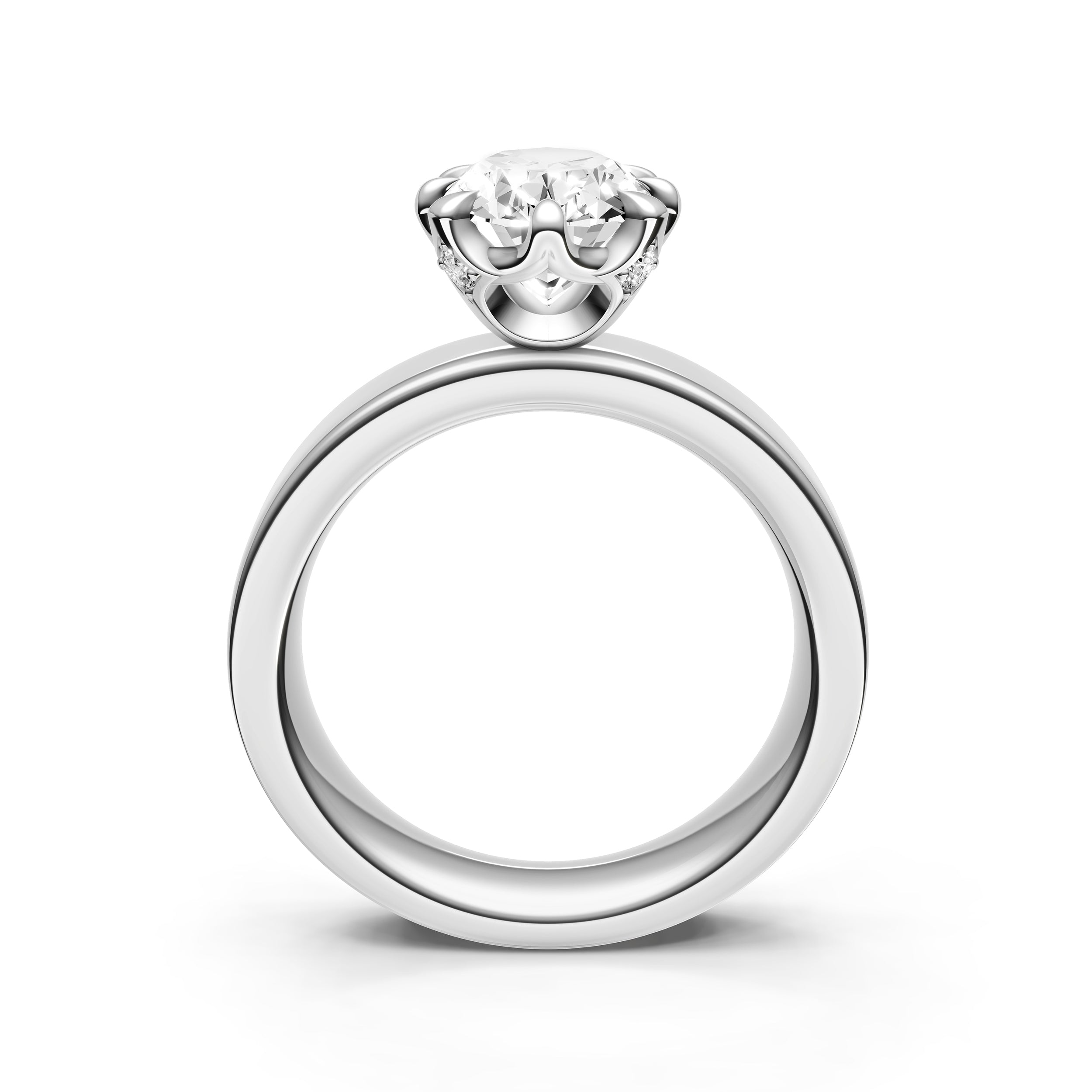 Crown 8-Prong Wide Engagement Ring (Oval) Birmingham Jewelry Engagement Ring Birmingham Jewelry 