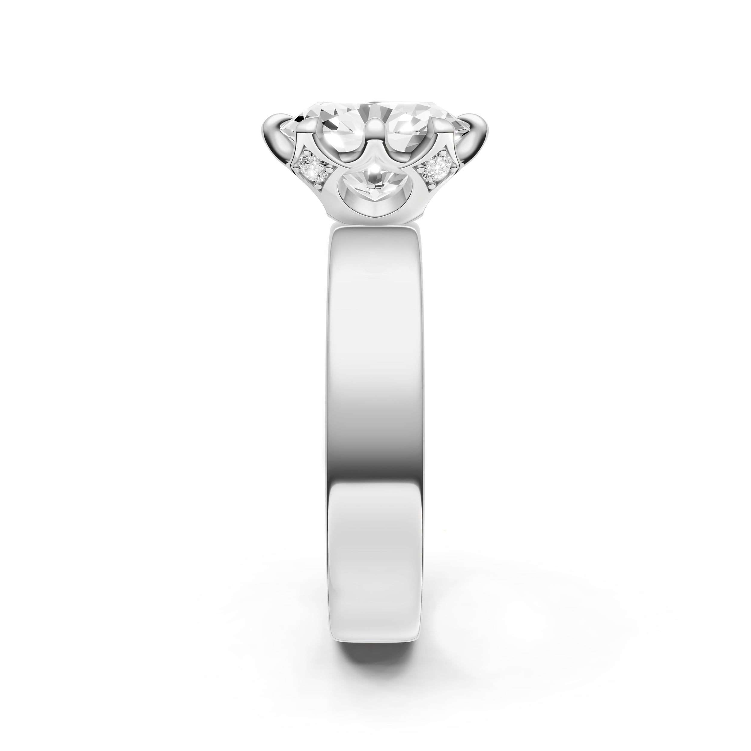 Crown 8-Prong Wide Engagement Ring (Oval) Birmingham Jewelry Engagement Ring Birmingham Jewelry 