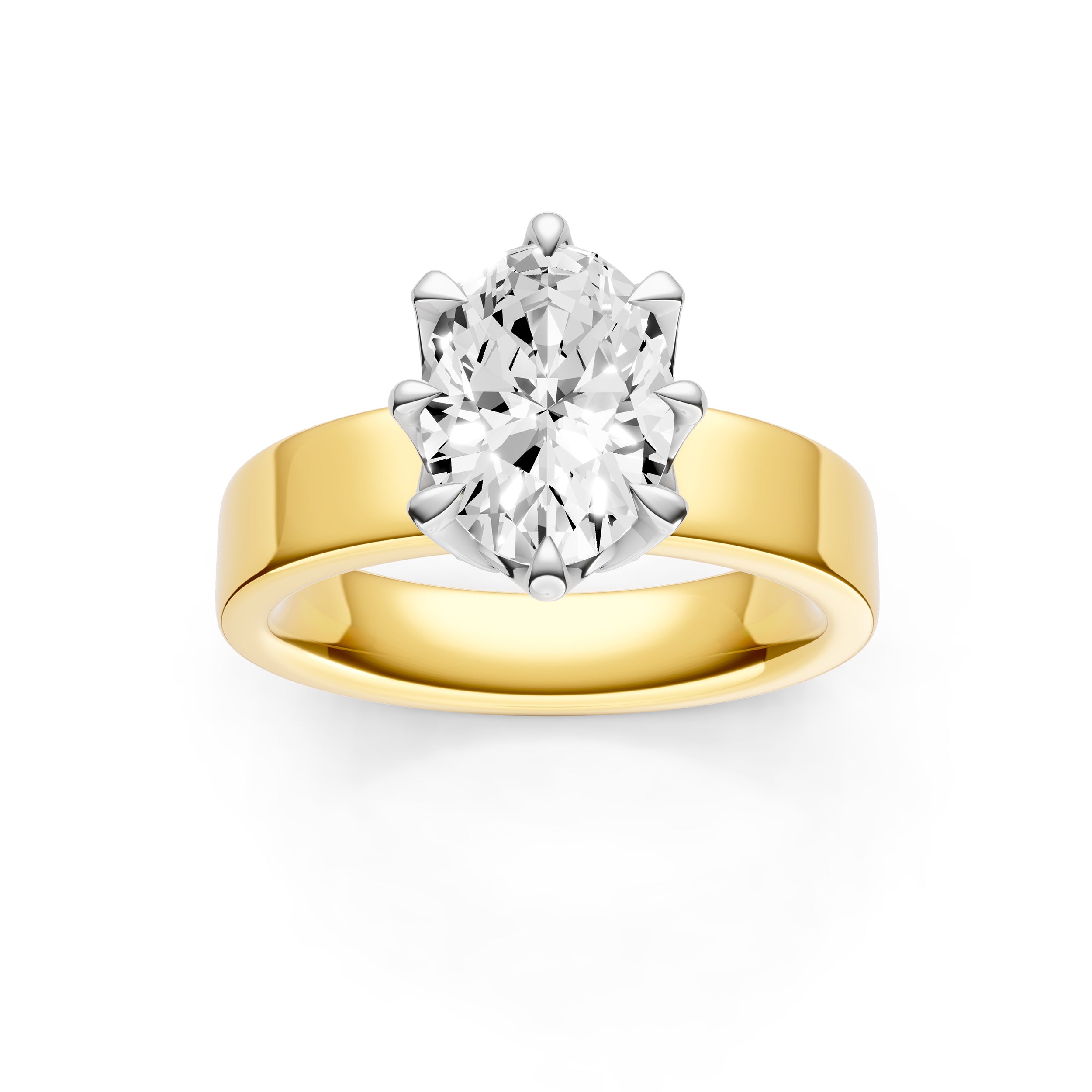 Crown 8-Prong Wide Engagement Ring (Oval) Birmingham Jewelry Engagement Ring Birmingham Jewelry 